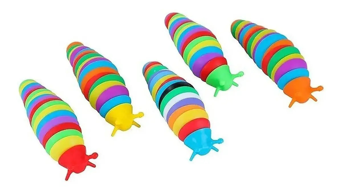 Fidget Toy Slug 3d Lagarta Lesma Articulada Creckpeia