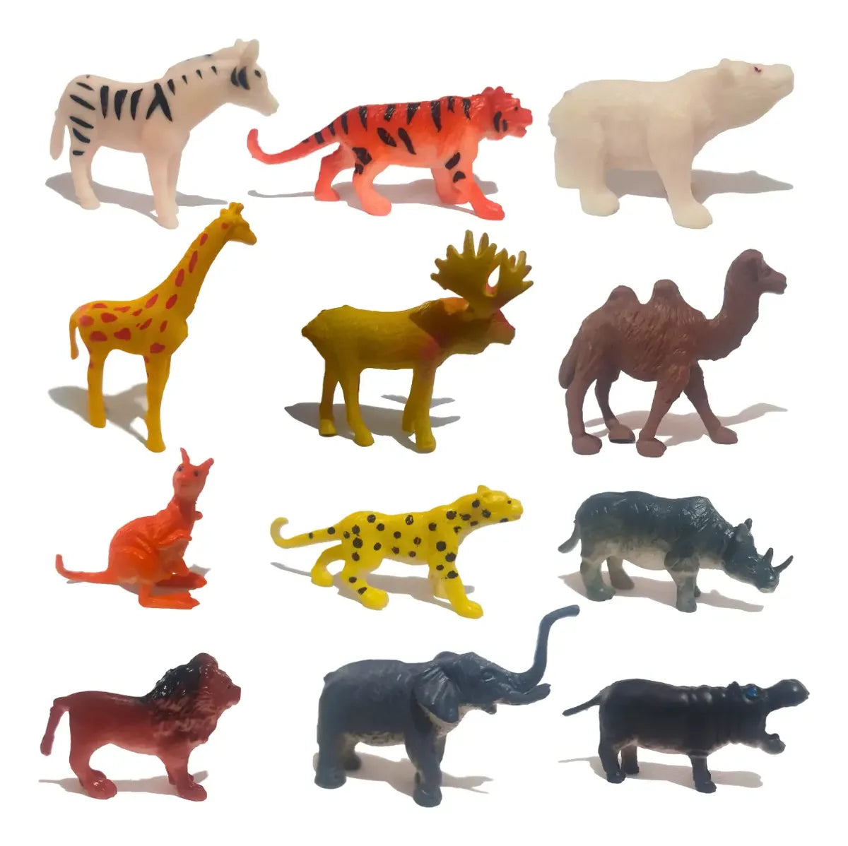 Brinquedo Animais Safari Kit com 12