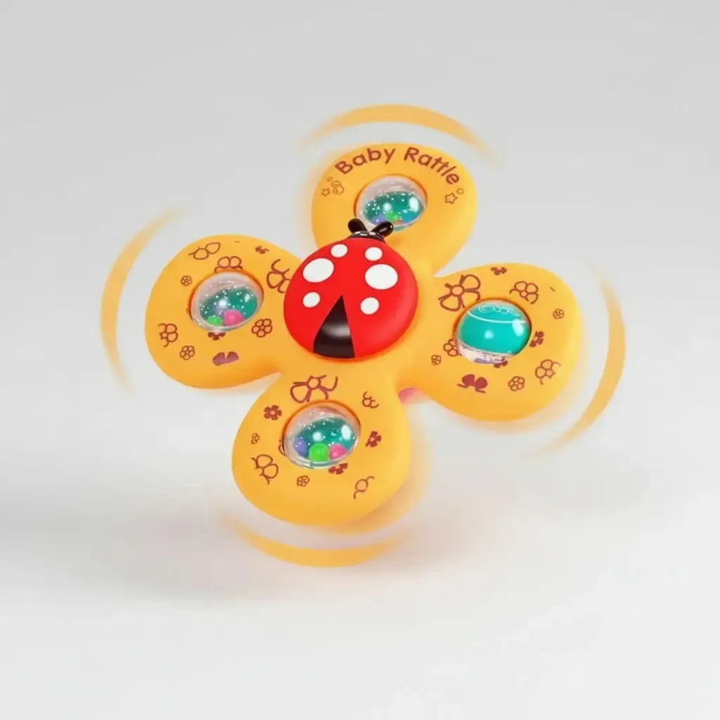 Spinner Quadruplo Brinquedo Estimulo Bebê Gira Ventosa
