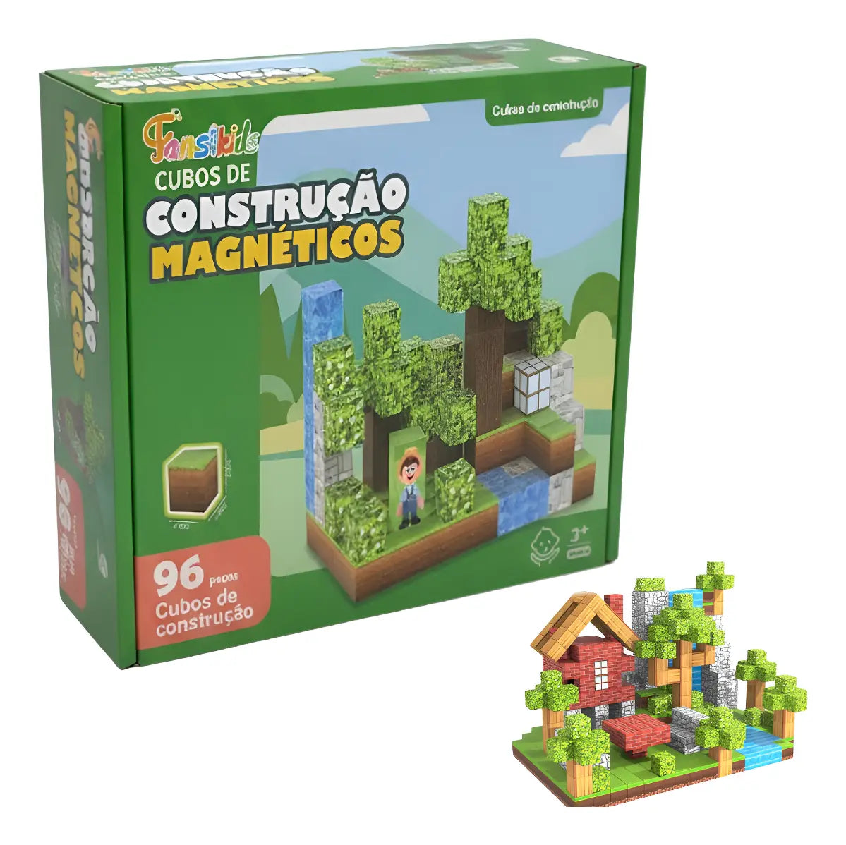 Blocos Magnéticos Construção 96 Peças