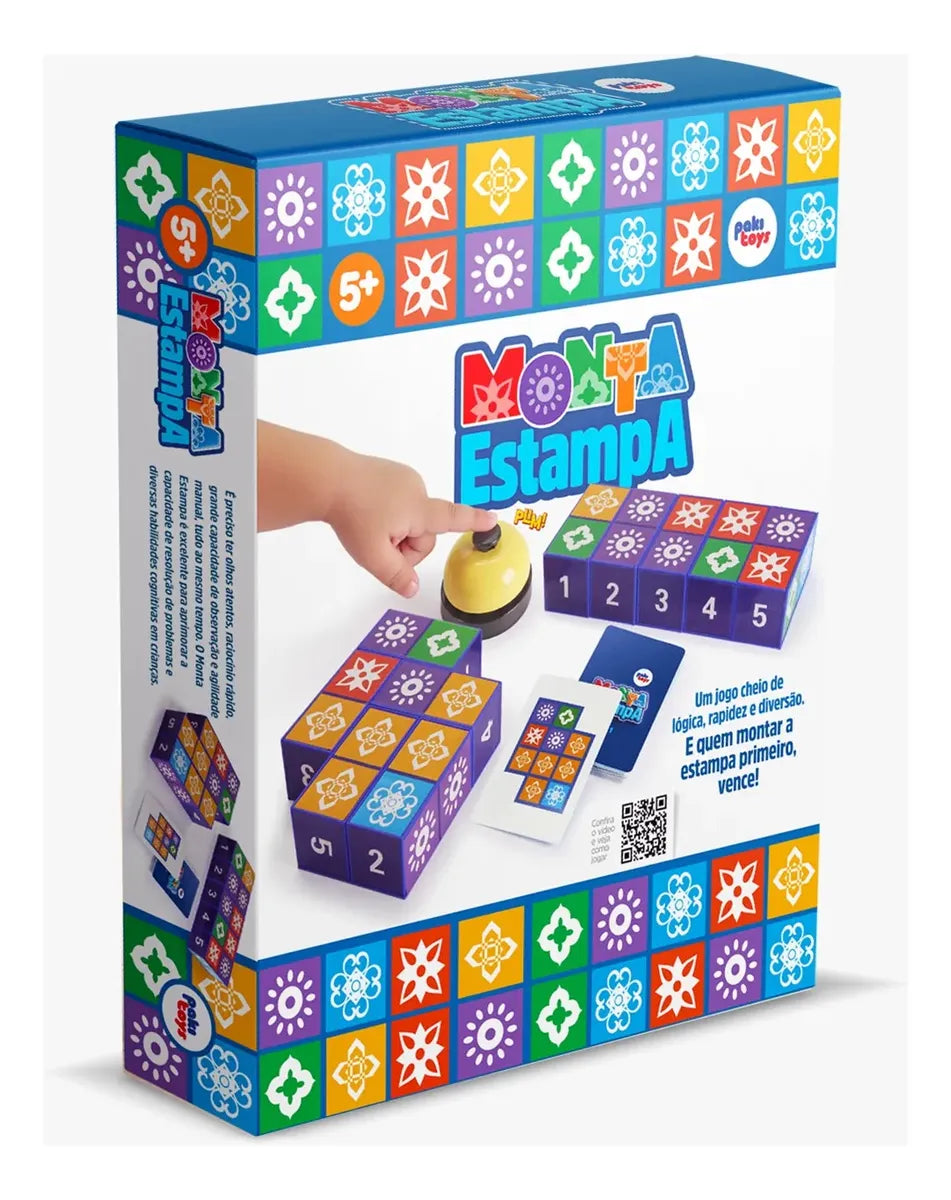 Jogo Monta Estampa Educativo Raciocínio Lógico