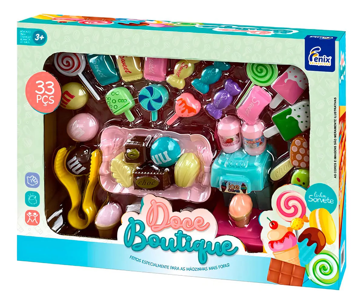 Brinquedo Doce Boutique Sorvete 33 Peças