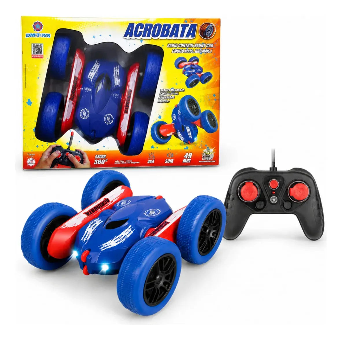 Carro de Controle Remoto Acrobata com Luz e Som