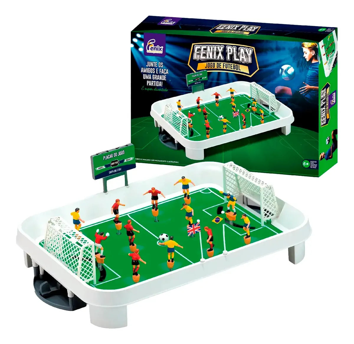 Jogo Futebol Mesa Infantil Fênix Play Arena Mola