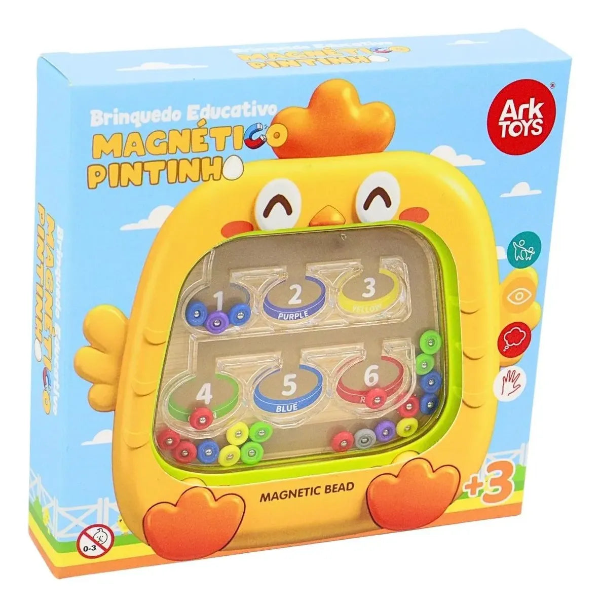 Jogo Labirinto Magnético Pintinho Coordenação Motora