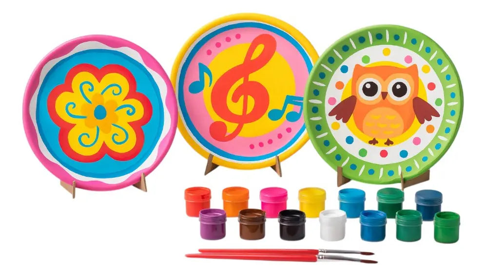 Brinquedo Conjunto De Pratos Porcelana 3 Peças Art & Craft
