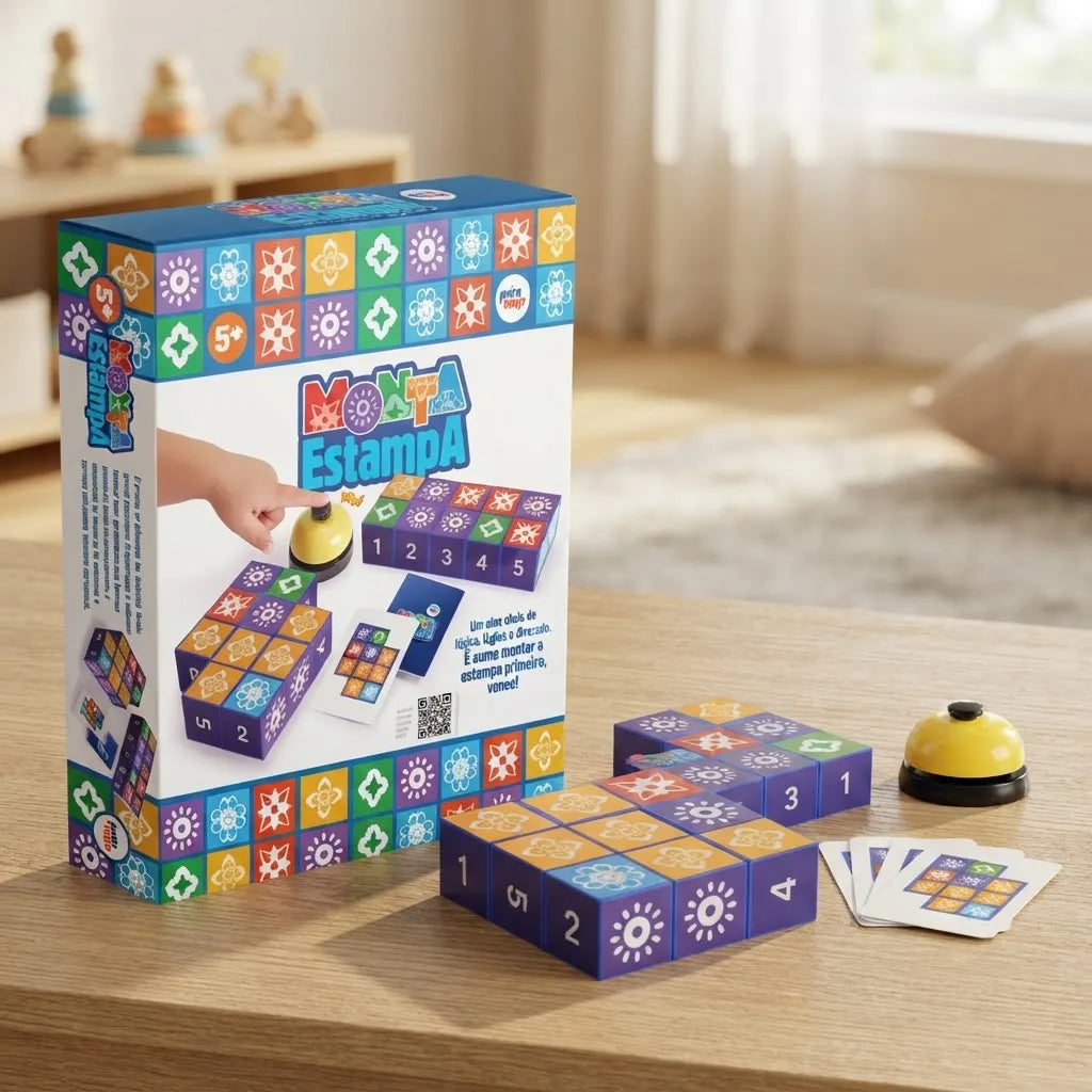 Jogo Monta Estampa Educativo Raciocínio Lógico