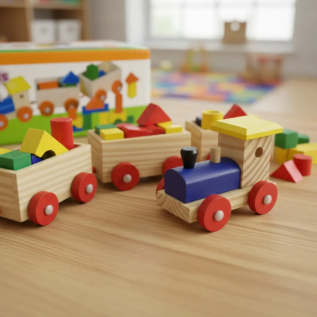 Brinquedo Trenzinho e Blocos de Montar