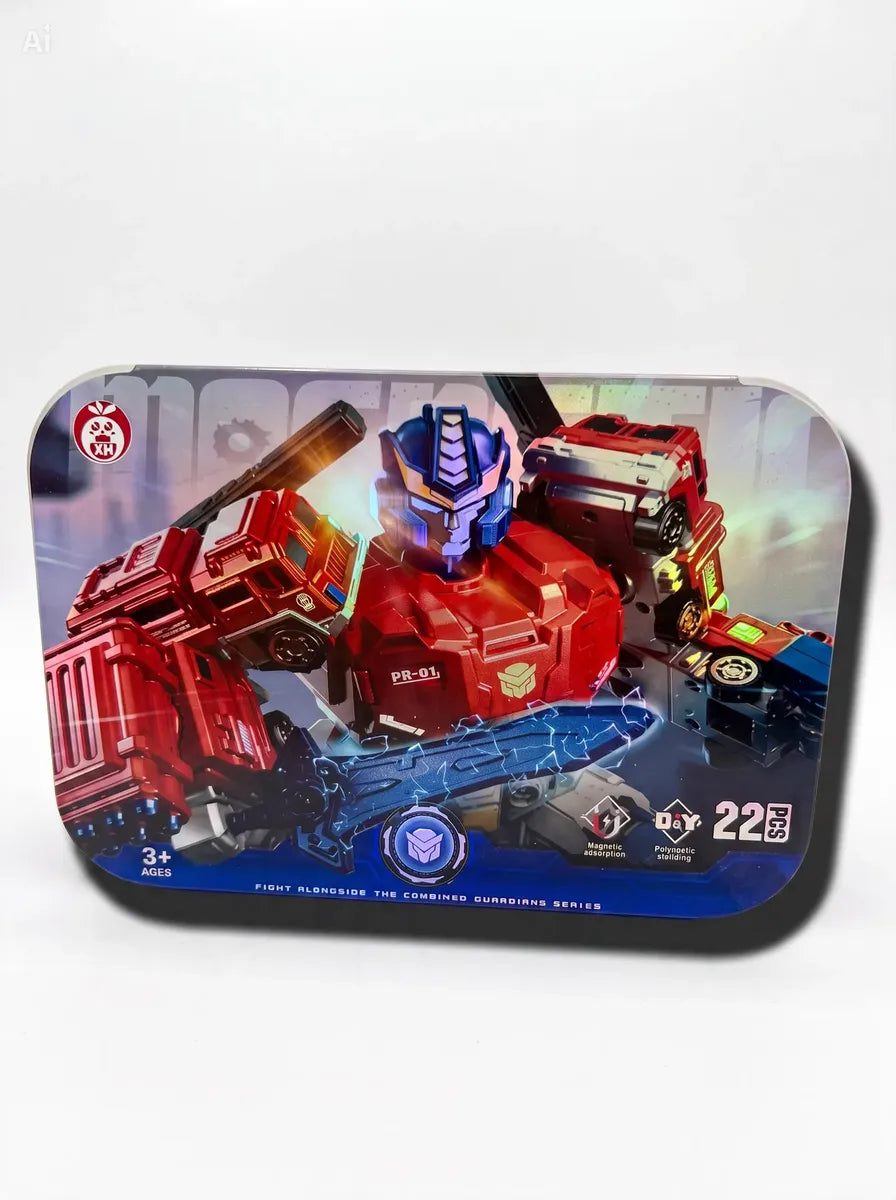 Boneco de Montagem Transformers Optimus Prime Encaixe Magnético