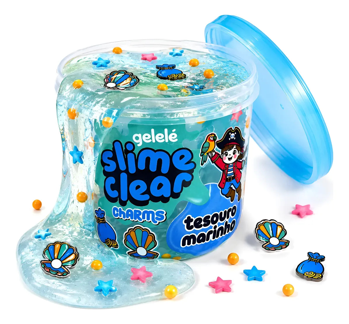 Slime Clear Charms Tesouro Marinho