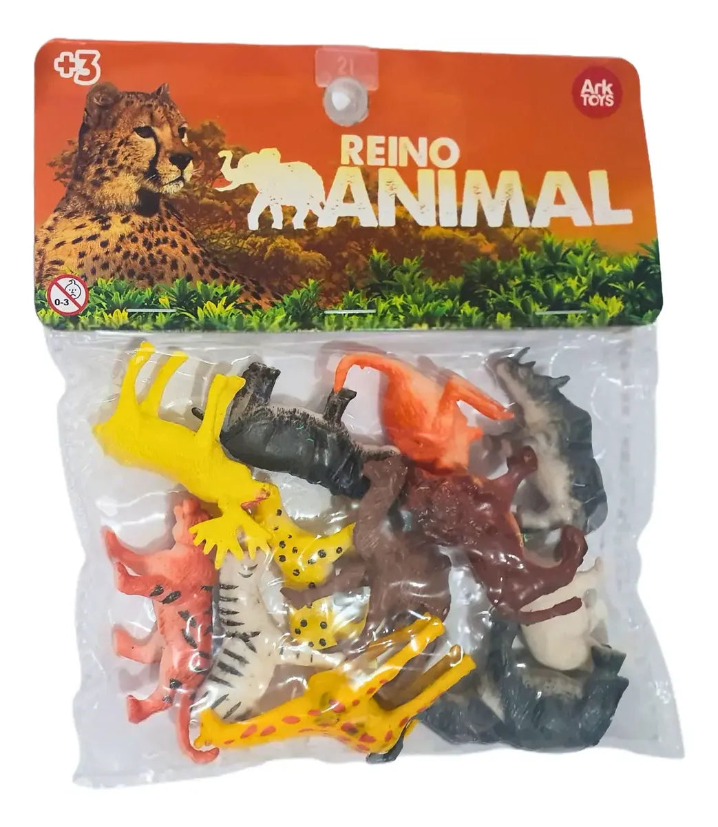 Brinquedo Animais Safari Kit com 12