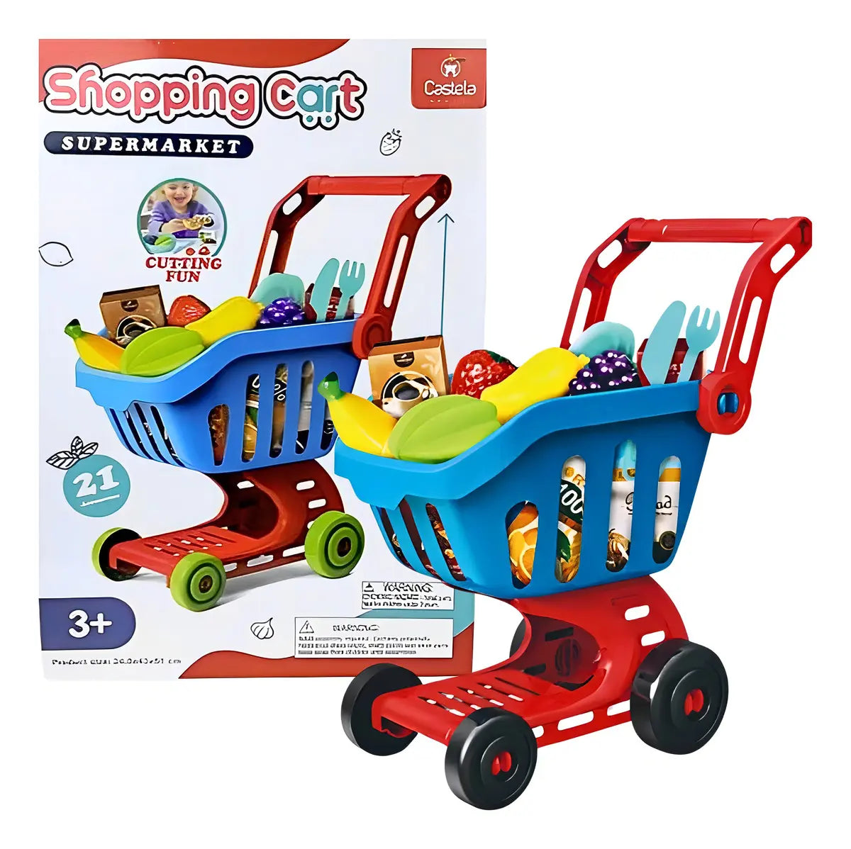 Carrinho de Compras Frutas de Velcro