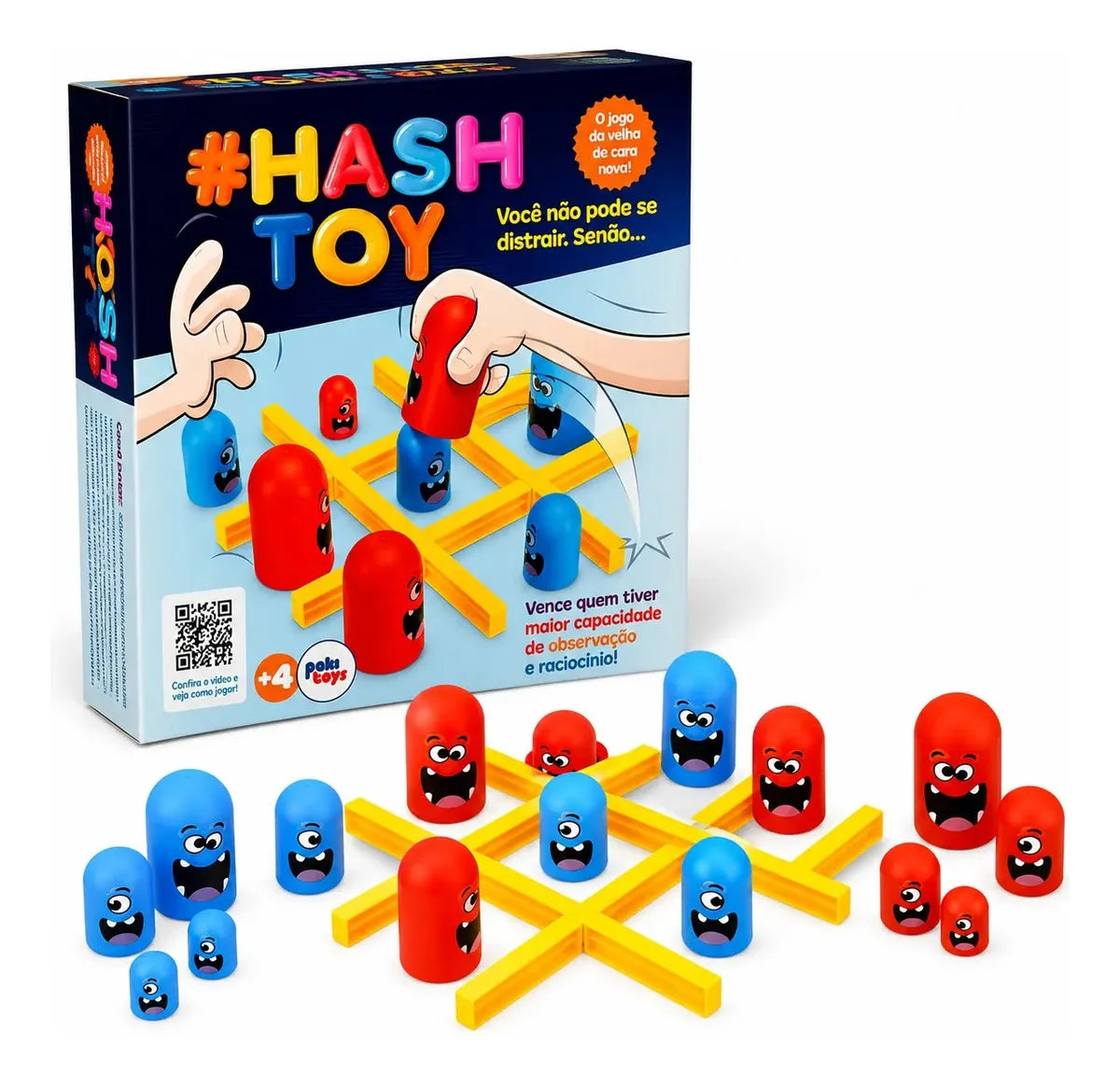 Jogo da Velha Hashtoy Infantil Estratégia Tabuleiro