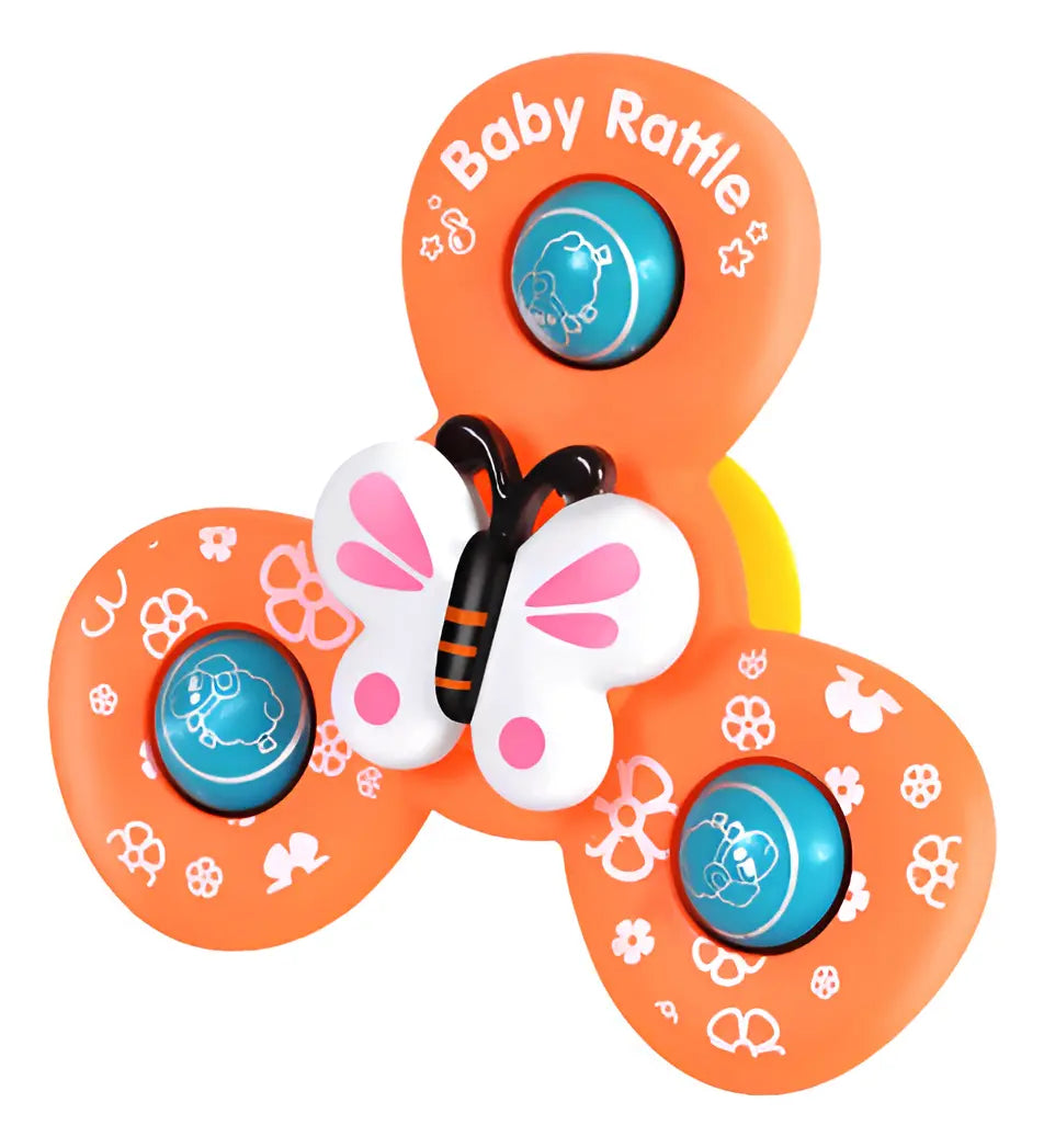 Spinner Triplo Brinquedo Estimulo Bebê Gira Ventosa