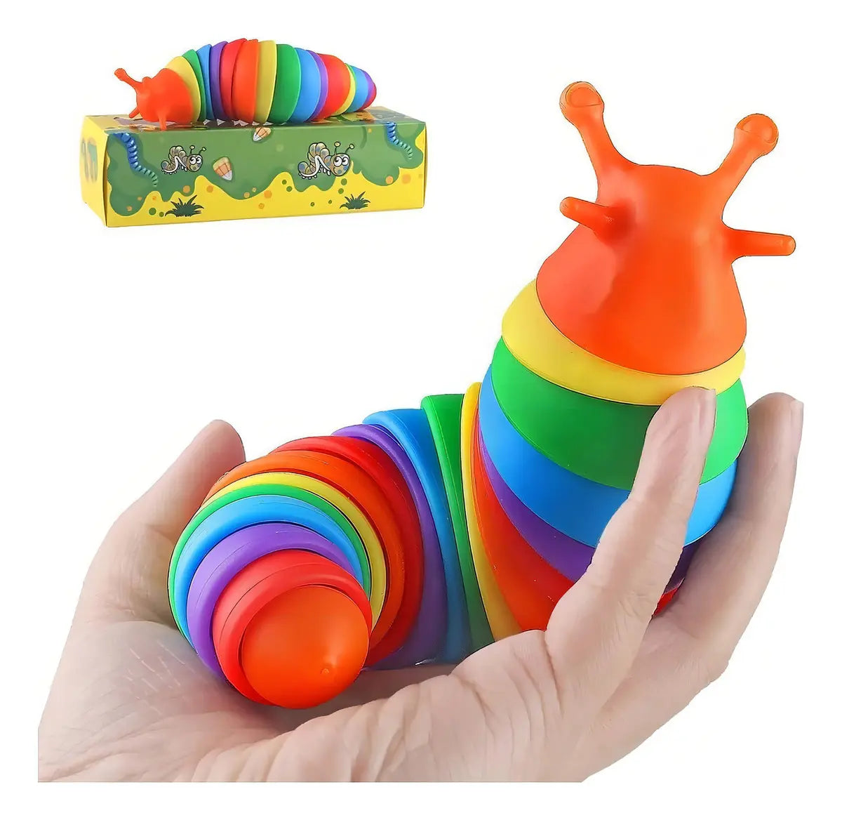 Fidget Toy Slug 3d Lagarta Lesma Articulada Creckpeia