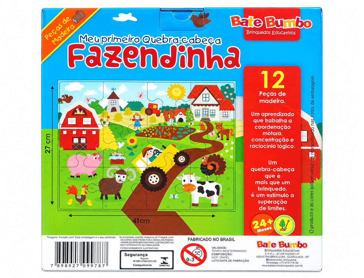 Meu Primeiro Quebra-Cabeças Gigante - Fazendinha