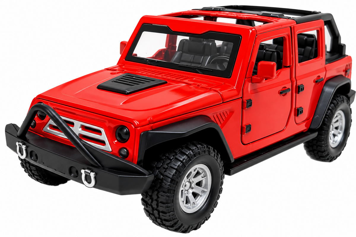 Miniatura Jeep Wrangler Aberto 2015 Vermelho 1/42