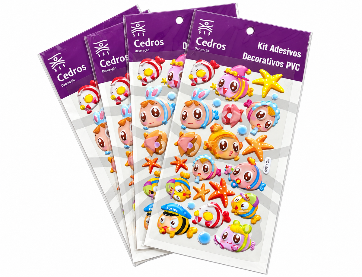 Kit Adesivos Decorativos Tema Mar