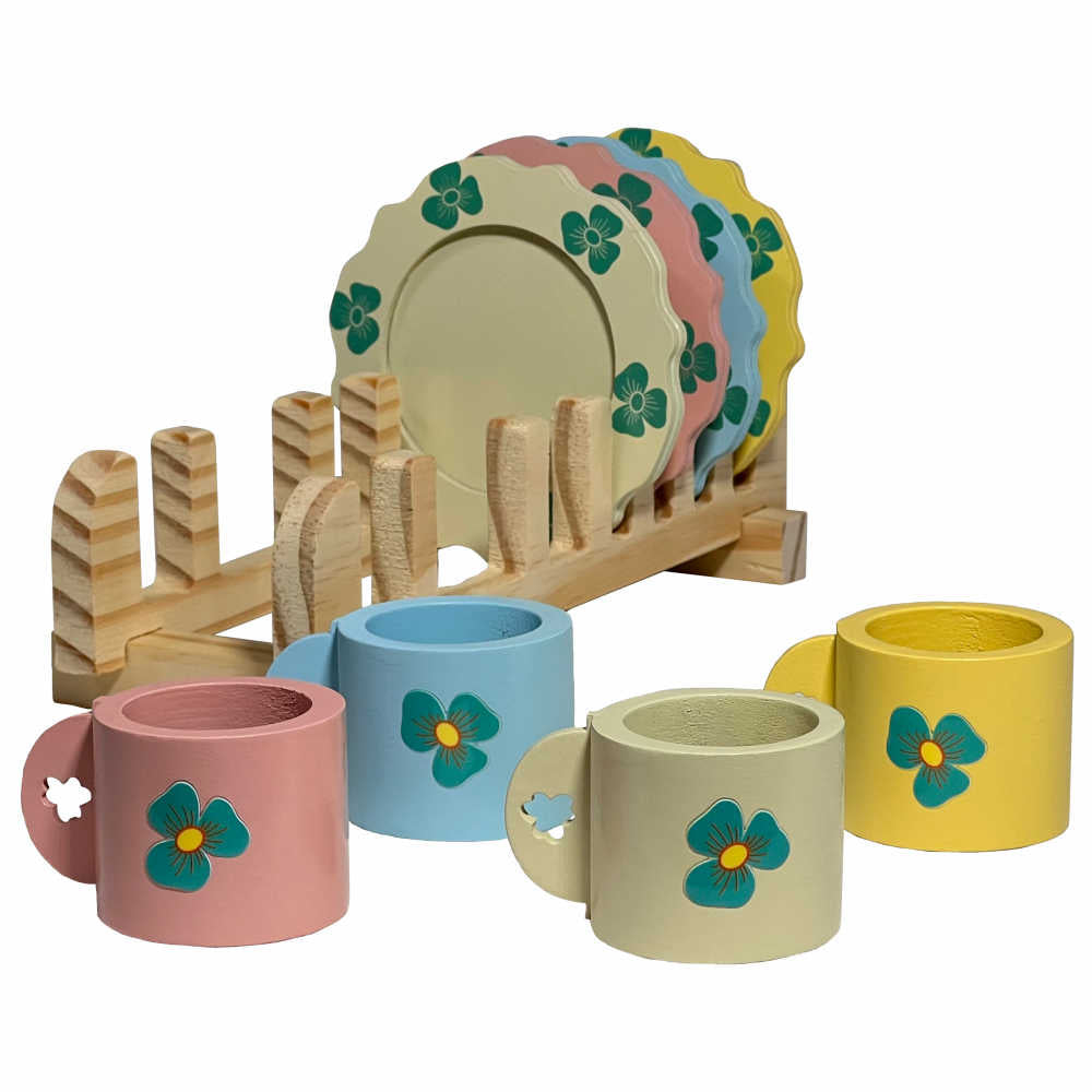 Kit Cafezinho Jogo De Xicaras Pires Escorredor