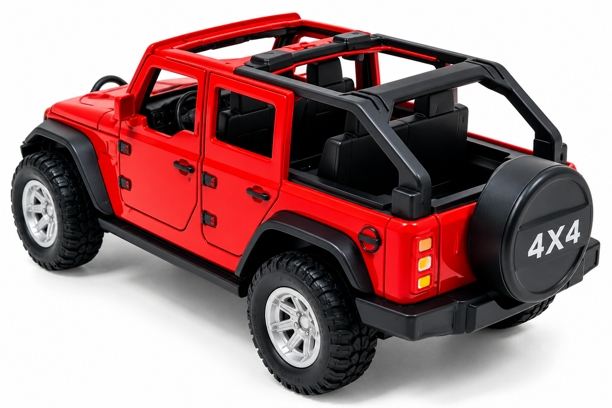 Miniatura Jeep Wrangler Aberto 2015 Vermelho 1/42