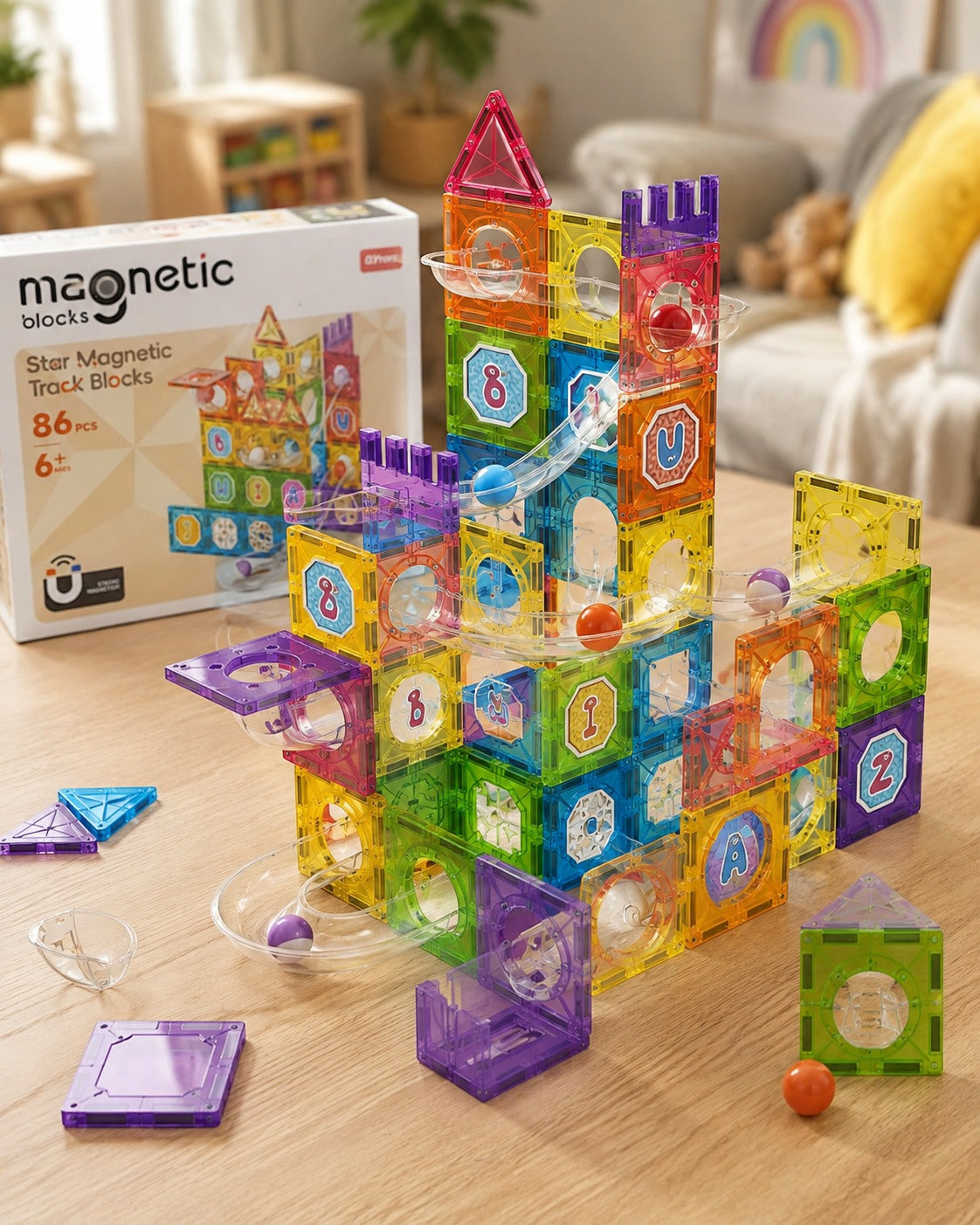 Blocos Magnéticos Qiyi Toys 86 peças