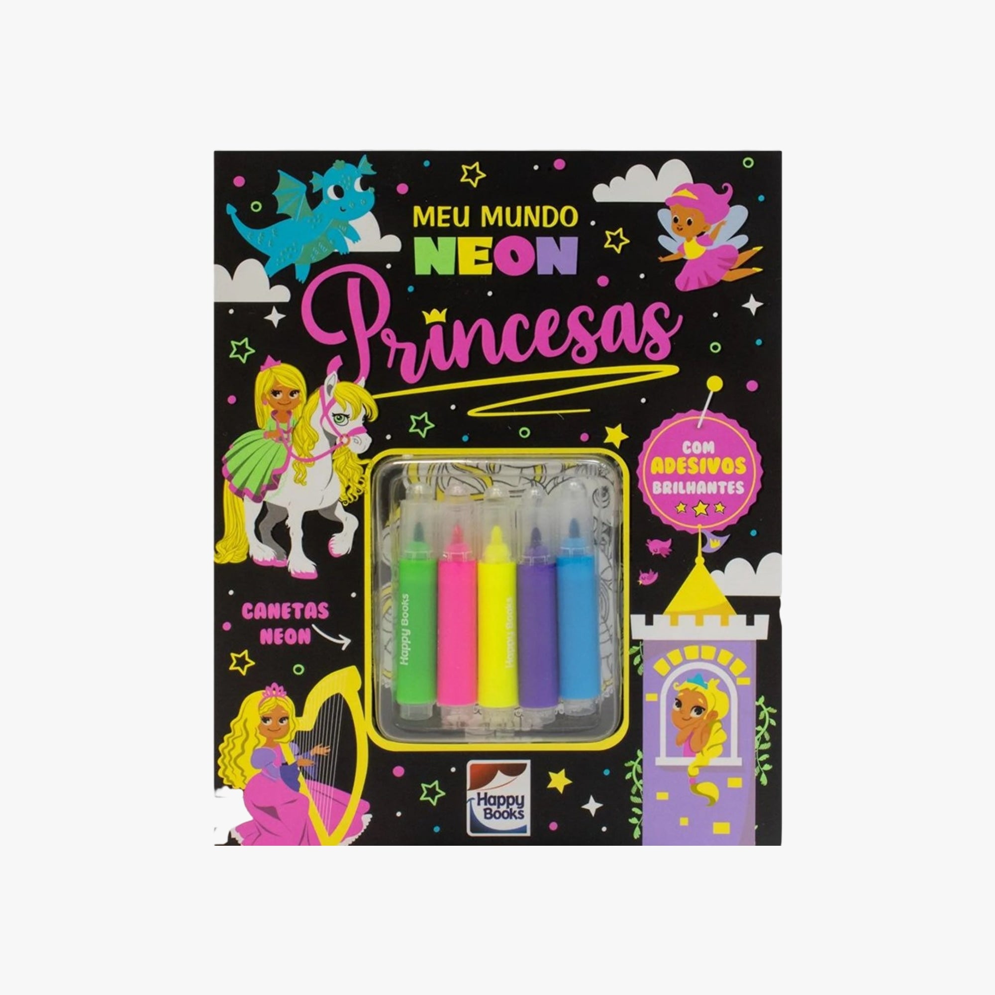 Livro de Colorir Neon Princesas