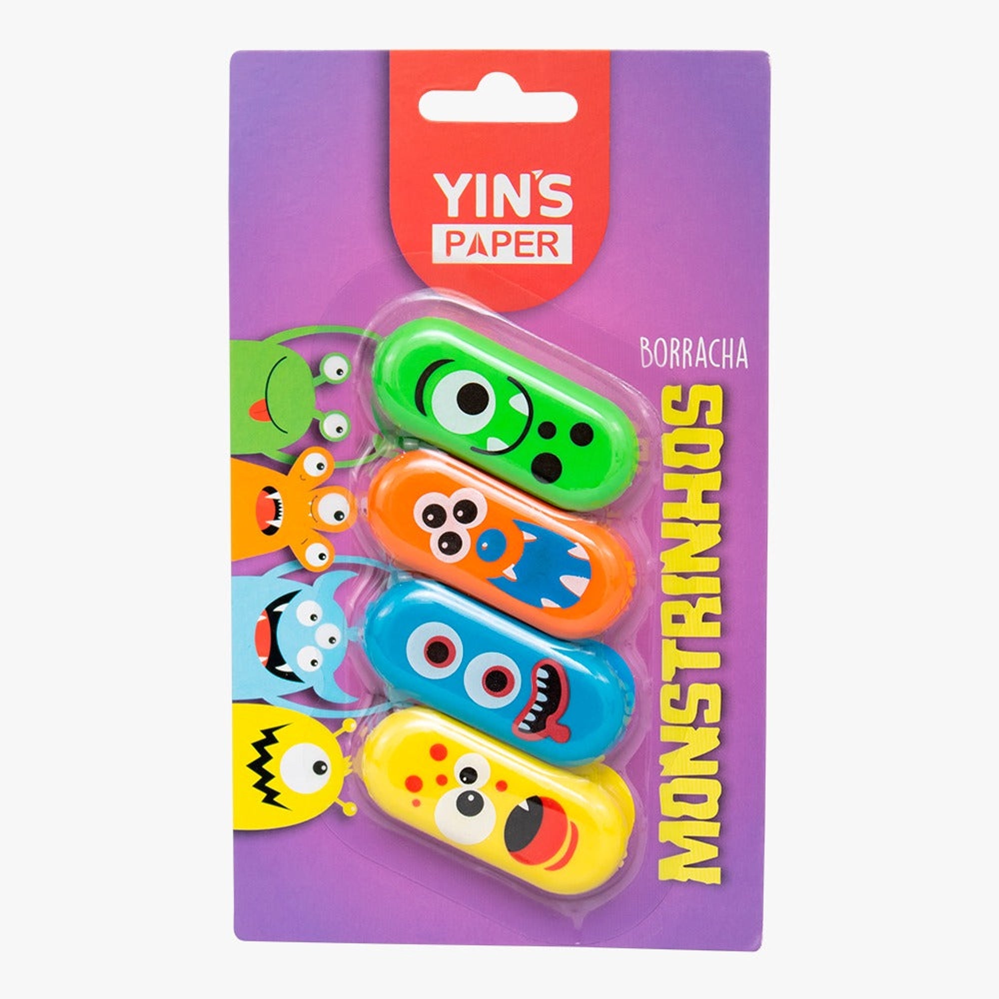 Borracha Infantil Monstrinhos