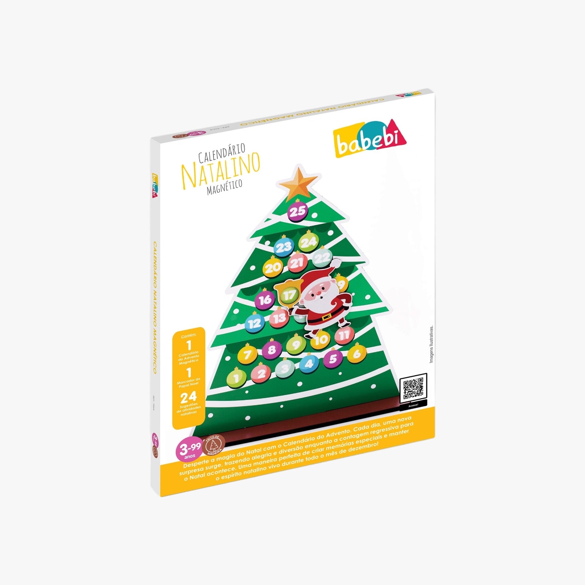 Brinquedo Calendário Magnético de Natal Infantil