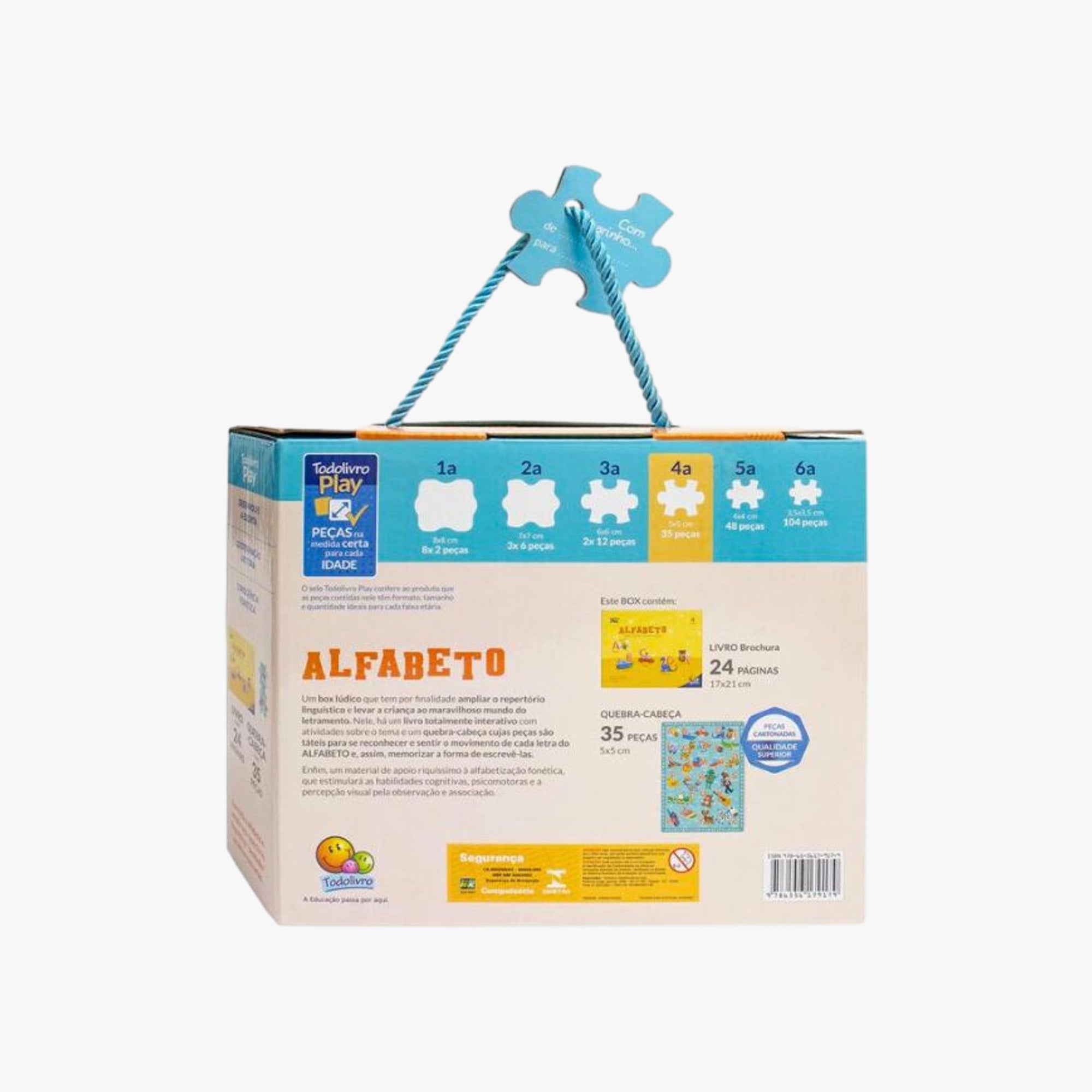 Kit Quebra-Cabeça e Livro Alfabeto