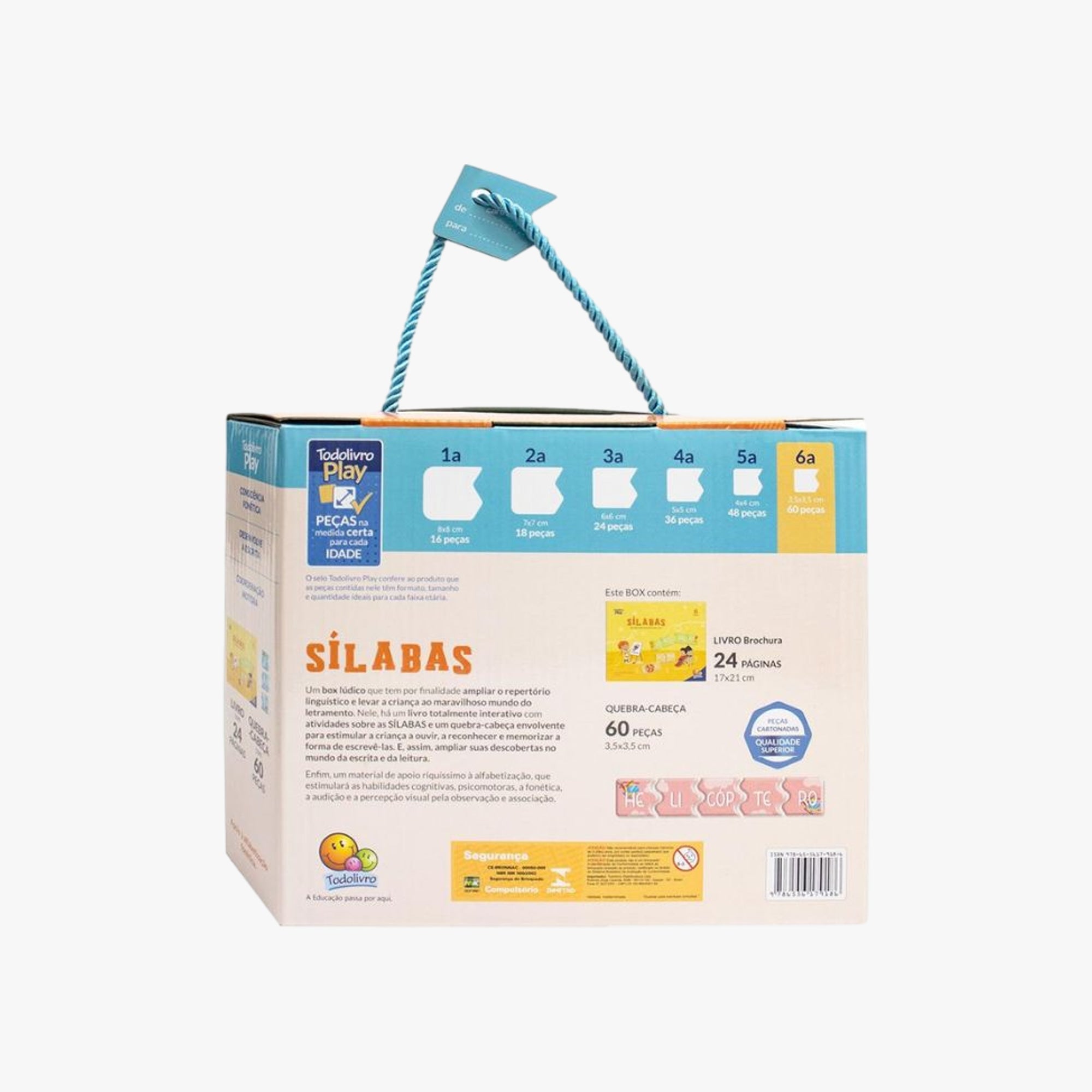 Kit Educativo Sílabas Livro e Quebra-Cabeça
