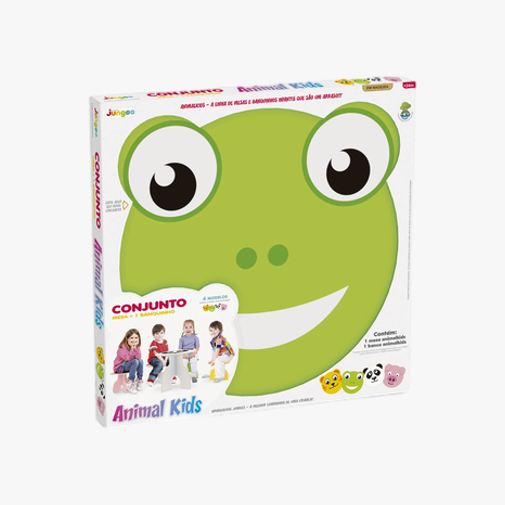 Conjunto Infantil Mesa com Banco Animalkids Sapo