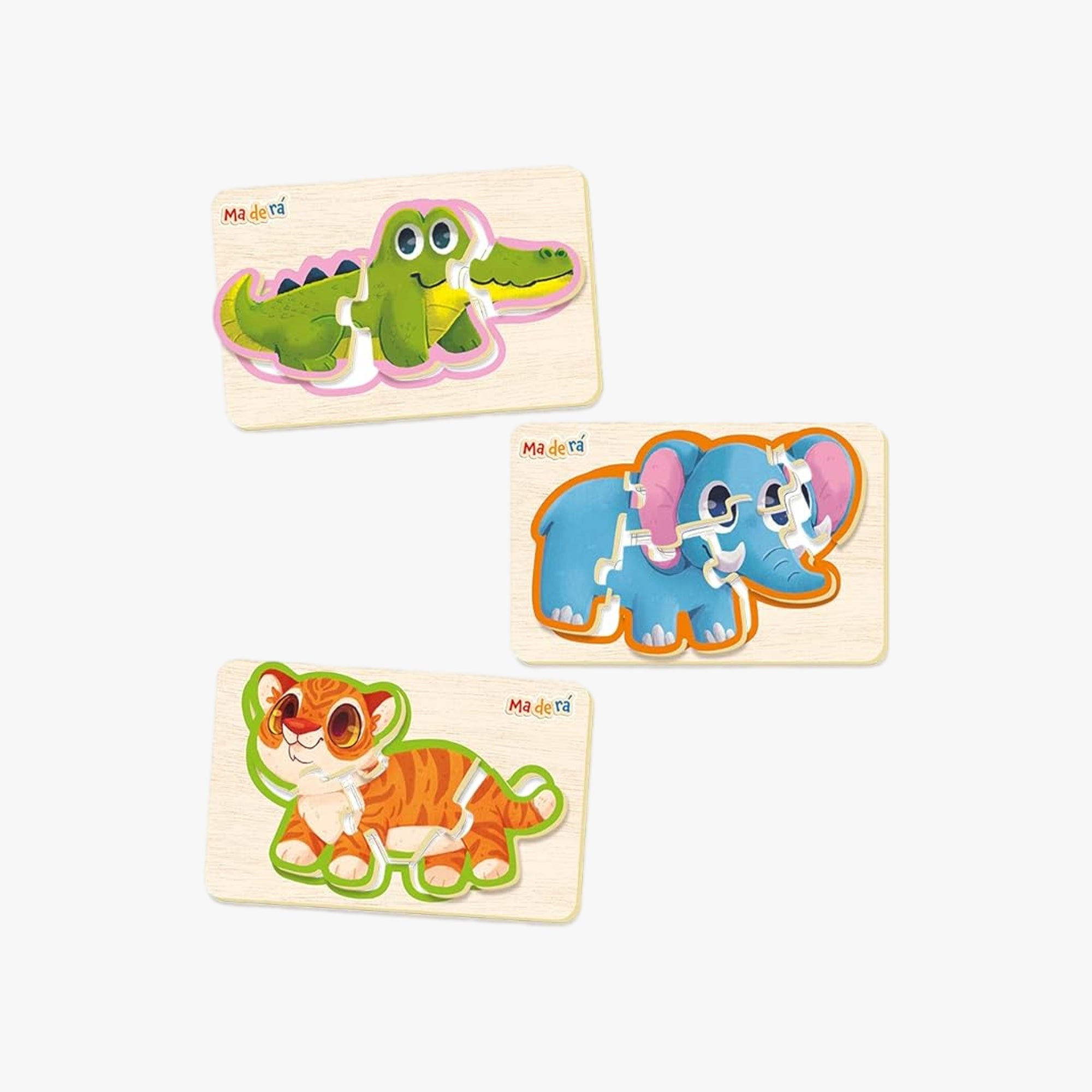 Quebra-Cabeça Infantil Animais da Selva