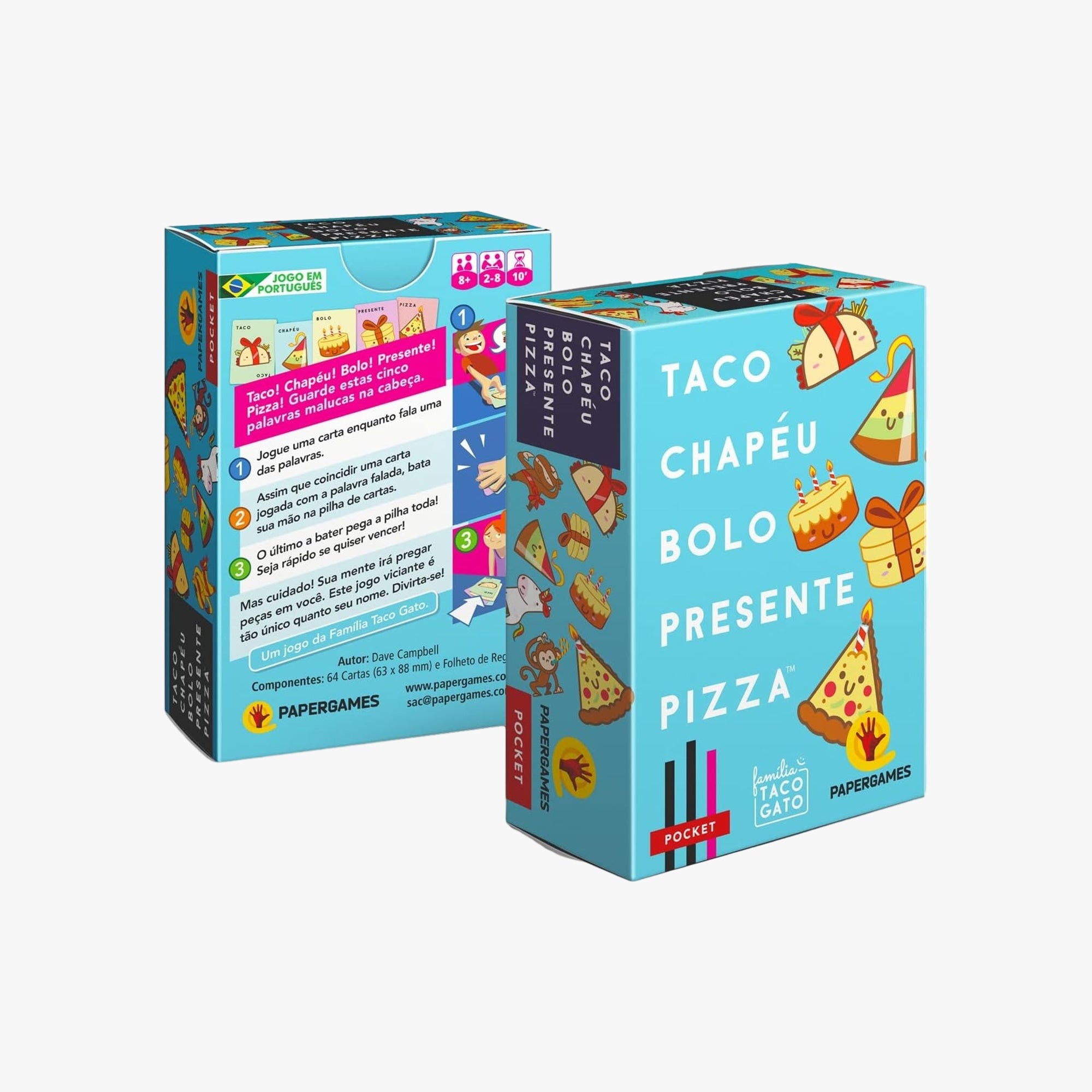 Jogo Taco Chapéu Bolo Presente Pizza