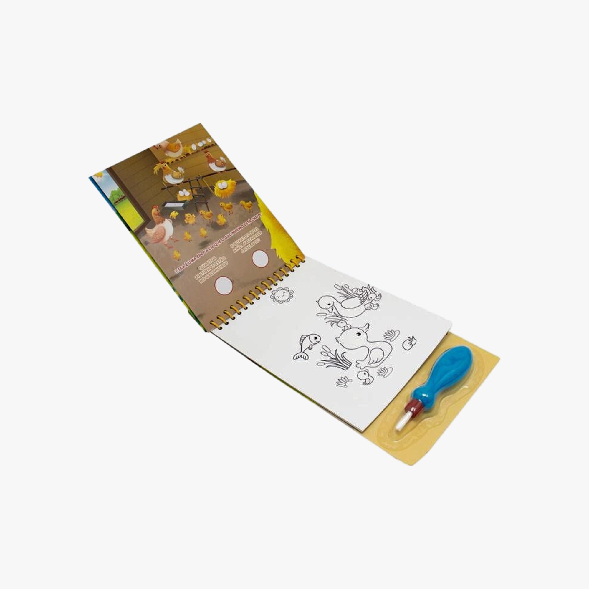 Livro Infantil Aquabook Com Atividade Fazenda