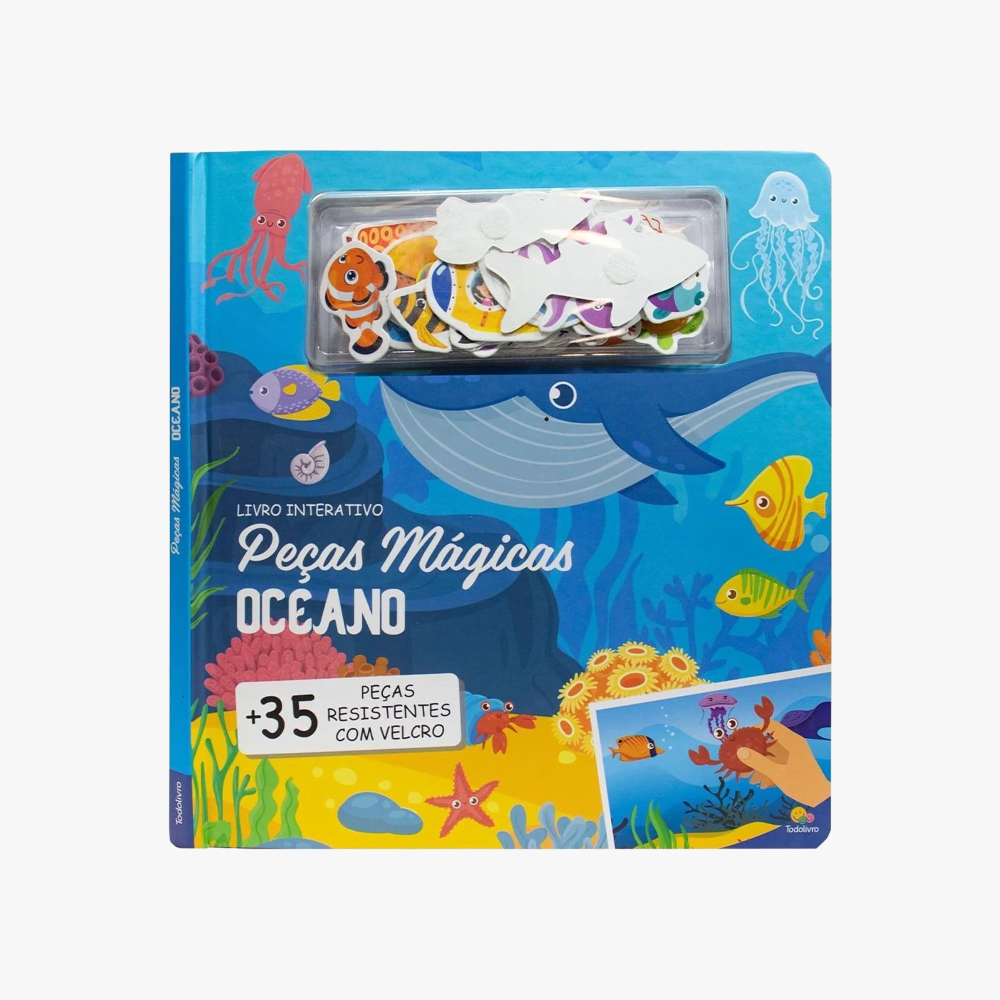 Livro Peças Mágicas - Um livro com velcro: Oceano