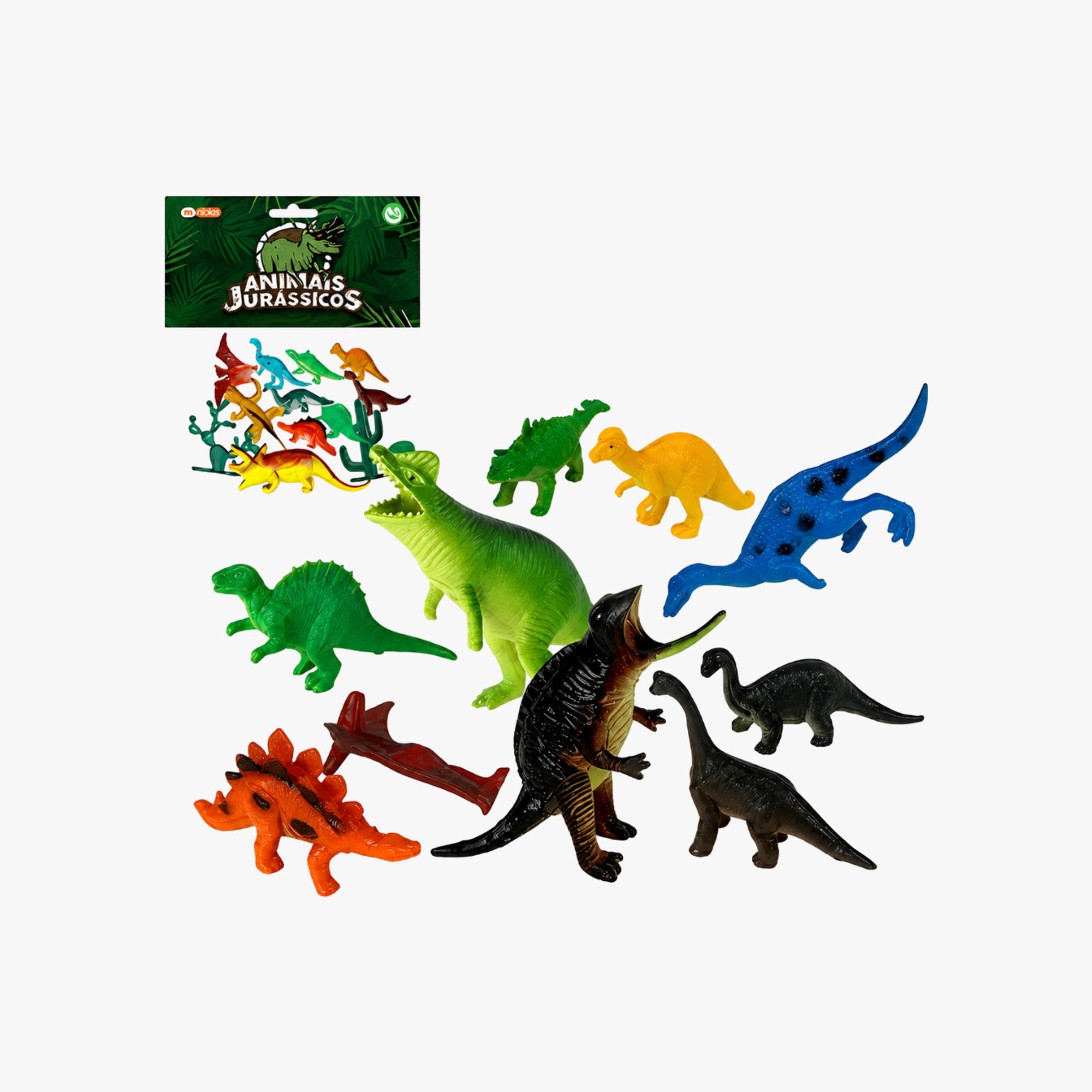 Kit de dinossauros jurássicos 12 figuras