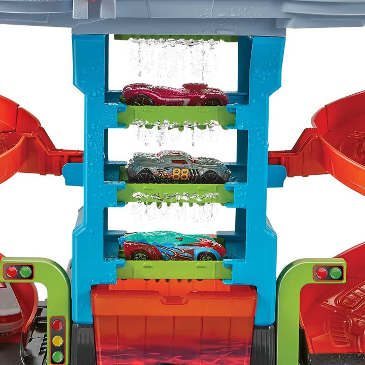 Hot Wheels City Pista de Brinquedo Lava-Rápido Mega Torre