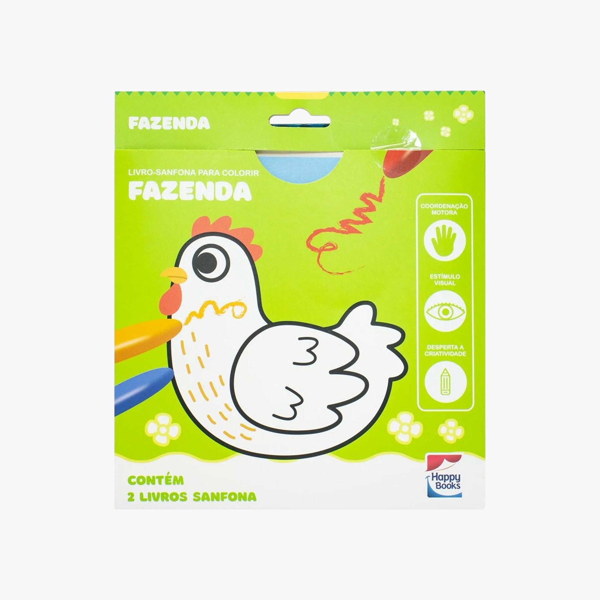 Livro-Sanfona Para Colorir Fazenda