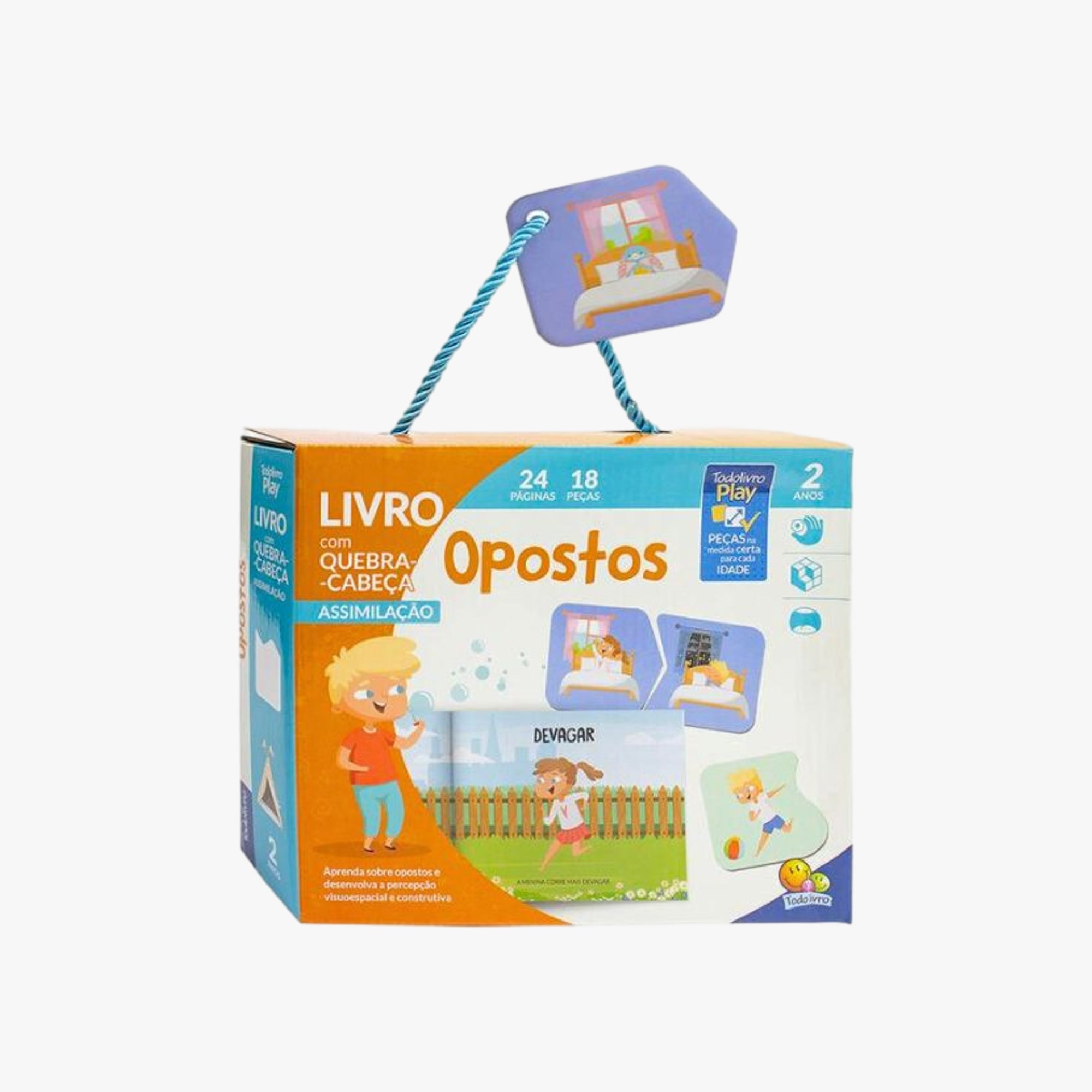 Kit Quebra-Cabeça e Livro Opostos