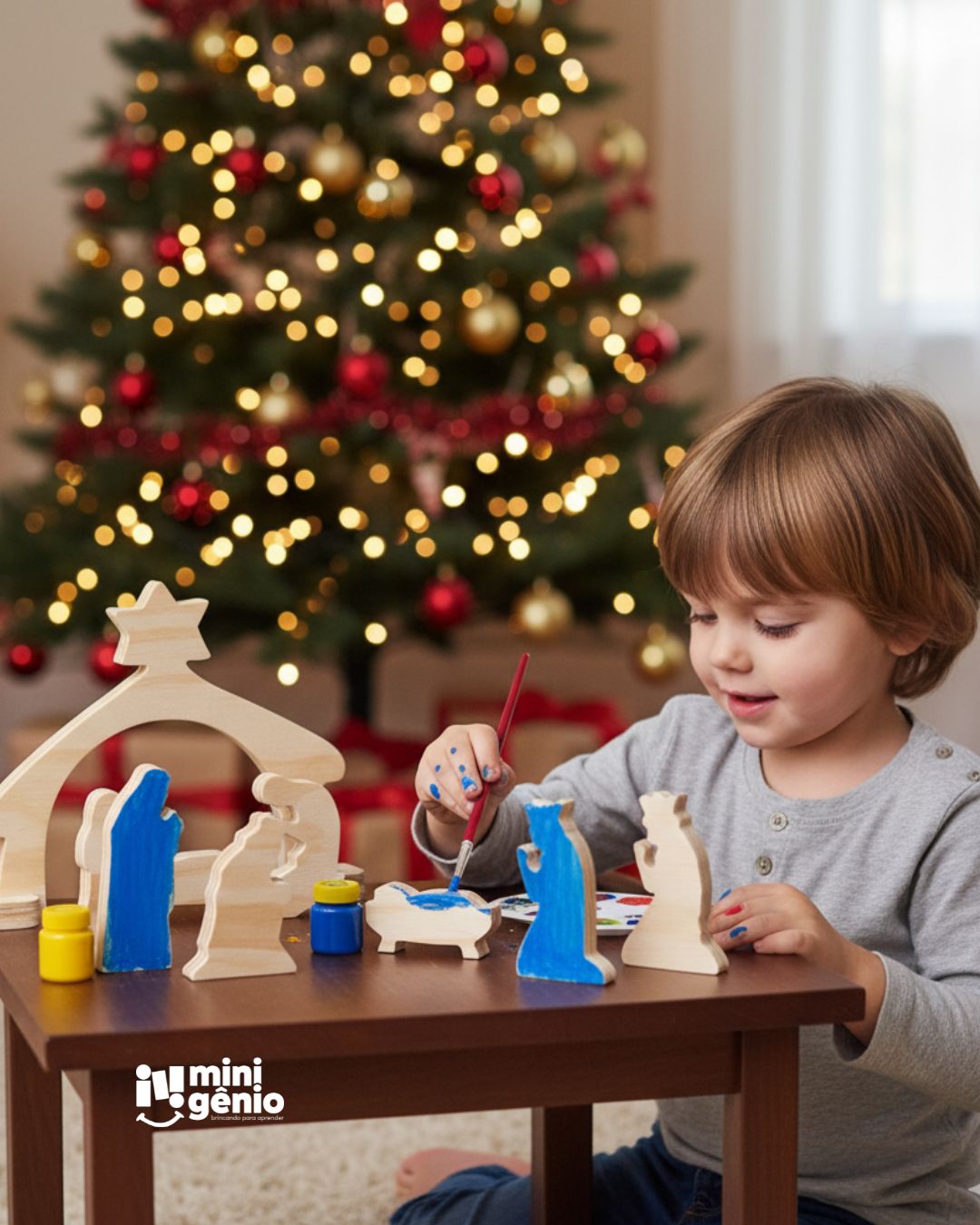 Brinquedo Infantil Pinte e Brinque Presepio de Natal