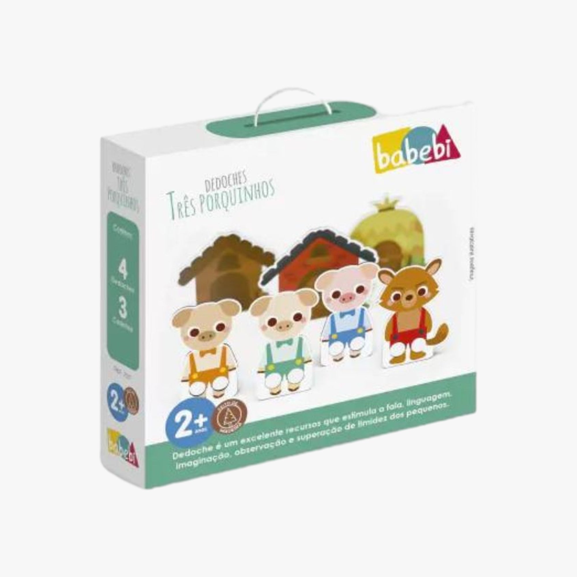 Brinquedo Infantil Dedoches Três Porquinhos