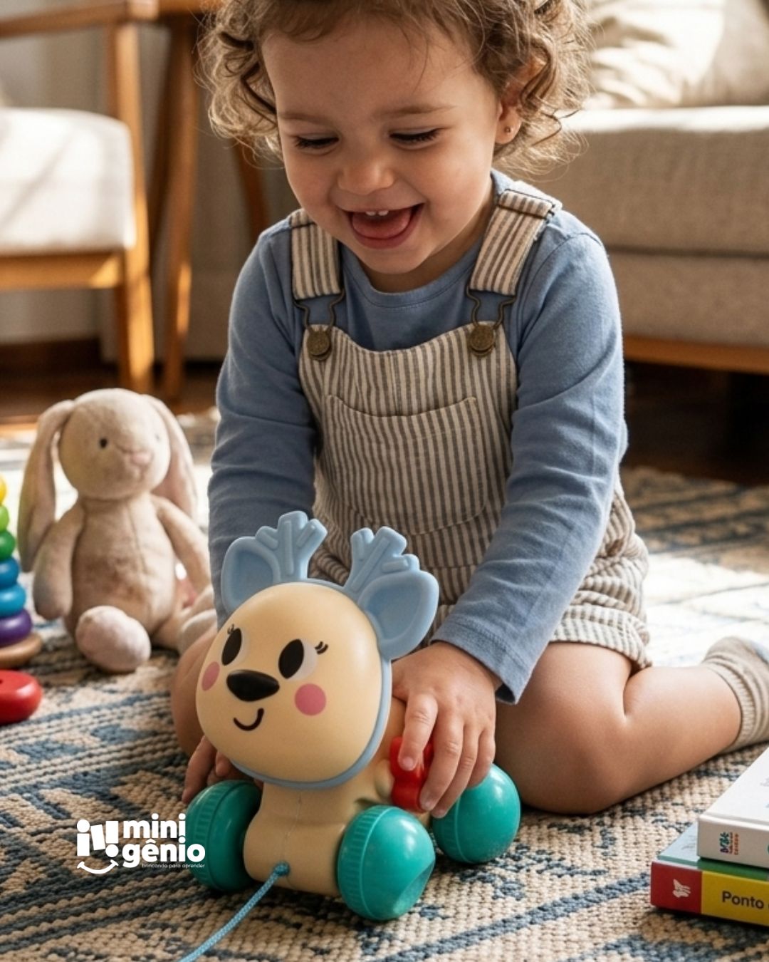 Brinquedo Infantil Puxe e Emburre Alce