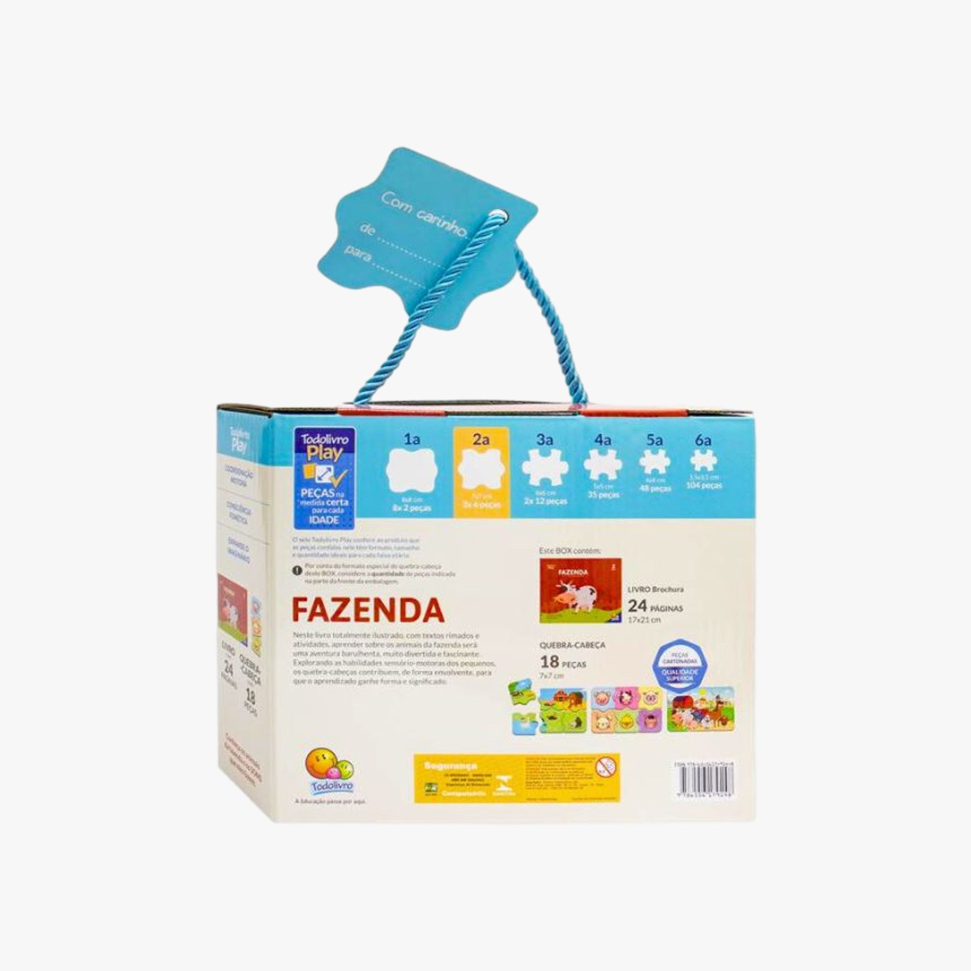 Kit Quebra-Cabeça e Livro Fazenda