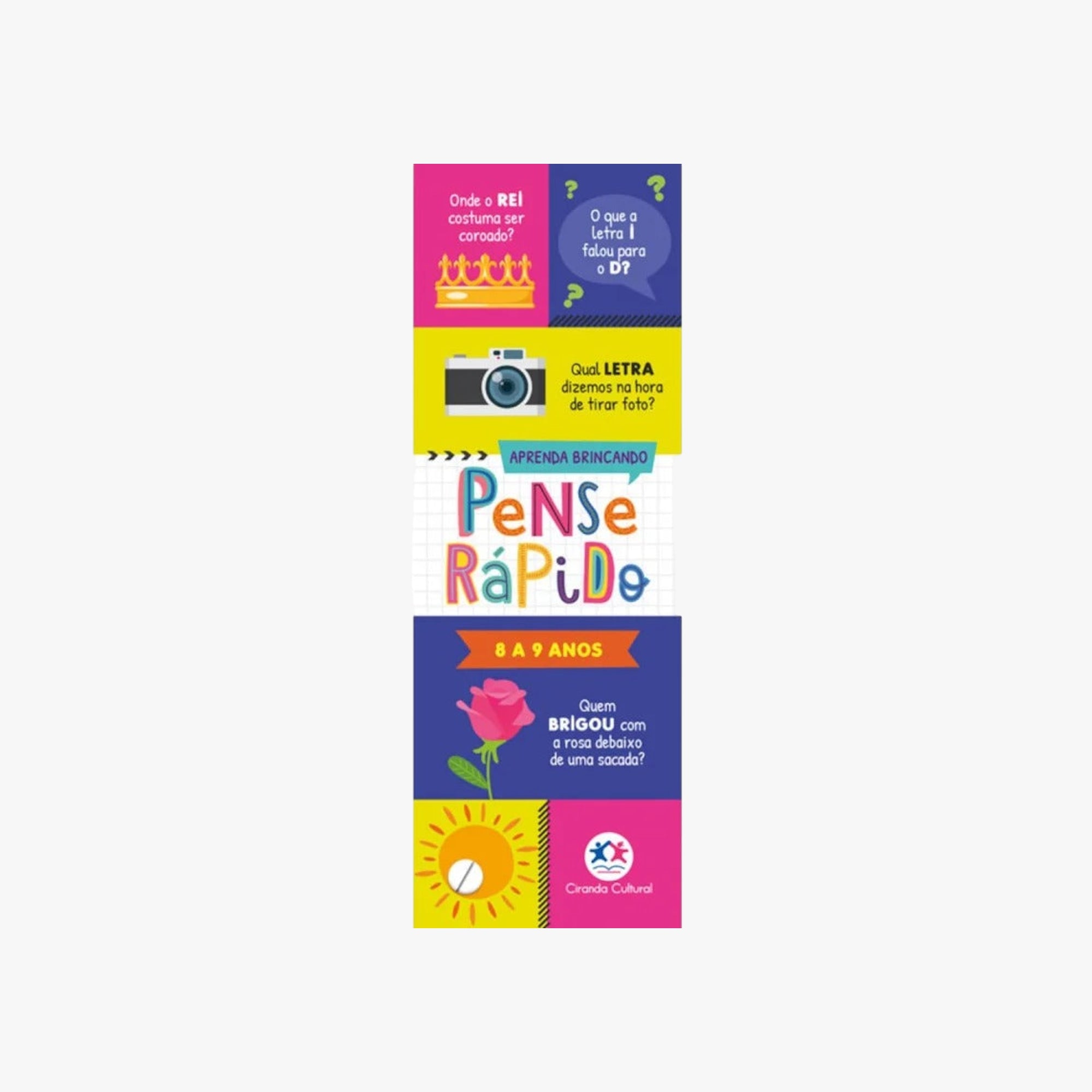 Livro Flash cards Pense Rápido  8 a 9 anos