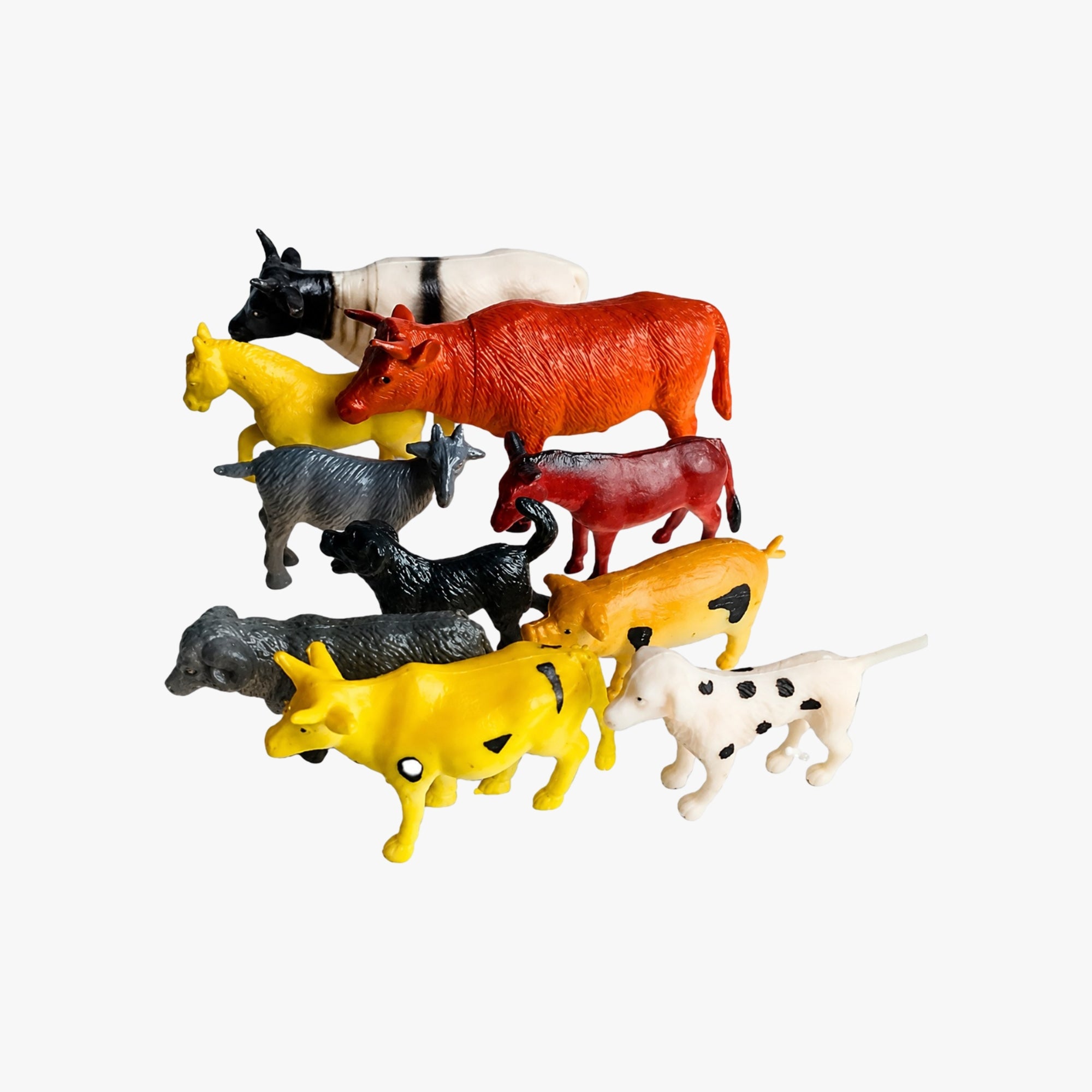 Kit de animais da fazenda em miniatura