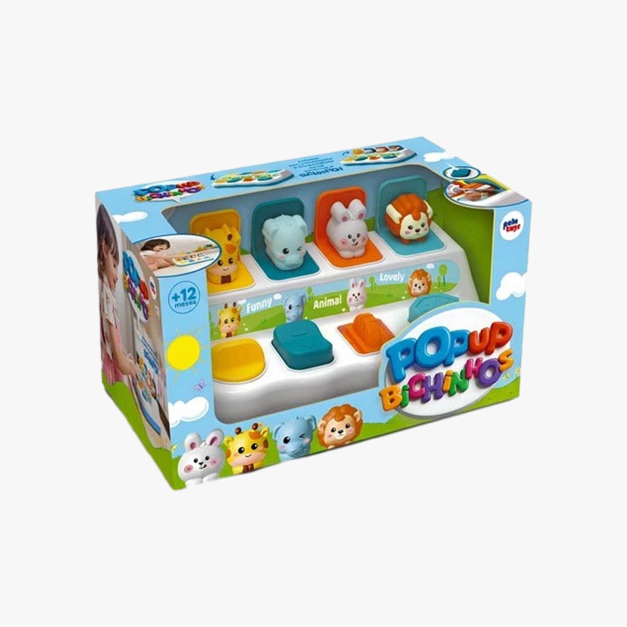 Brinquedo Interativo Para Bebê Esconde Esconde Animais