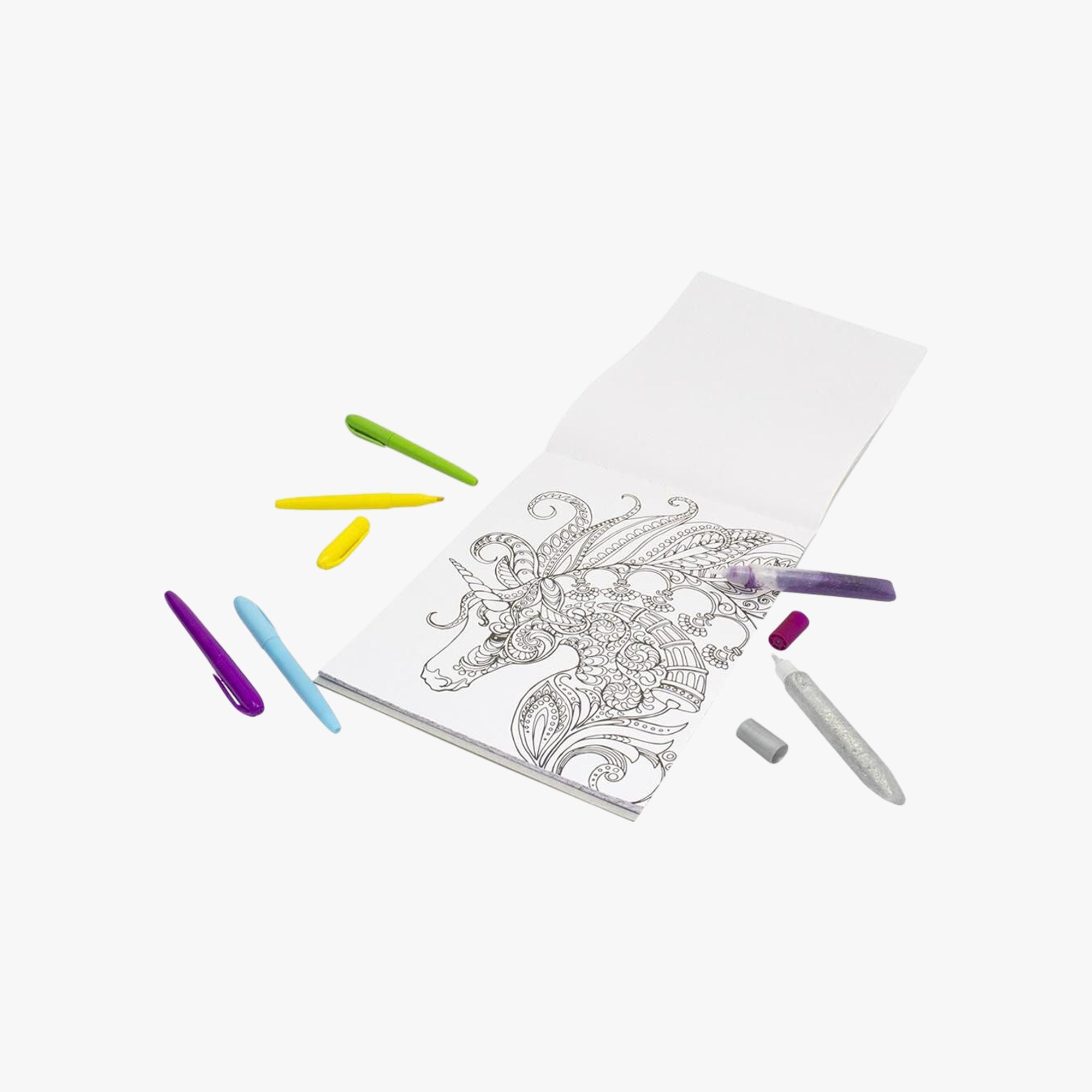 Livro Unicórnios - Meu Superkit Brilhante de Arteterapia