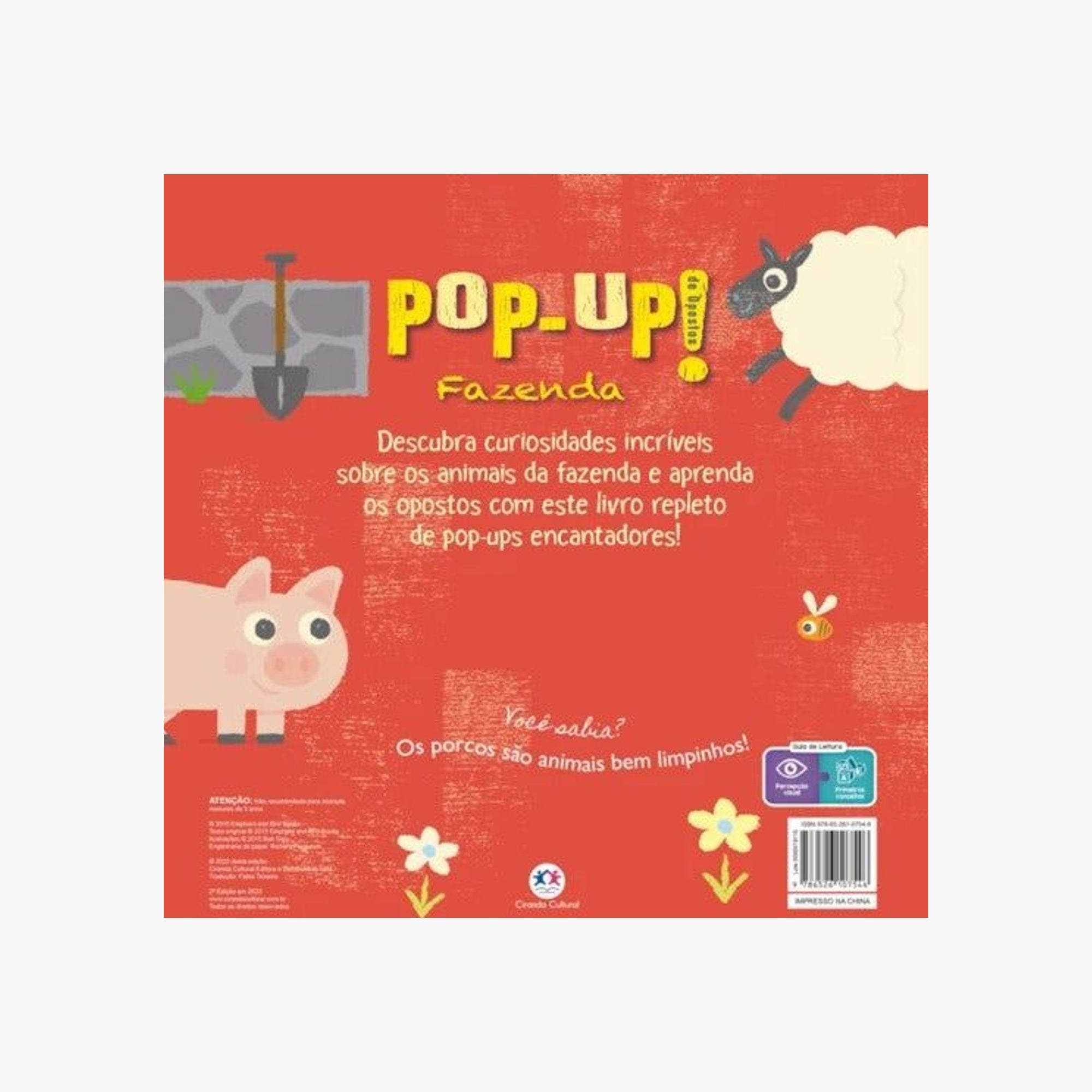 Livro Infantil Pop-Up Fazenda