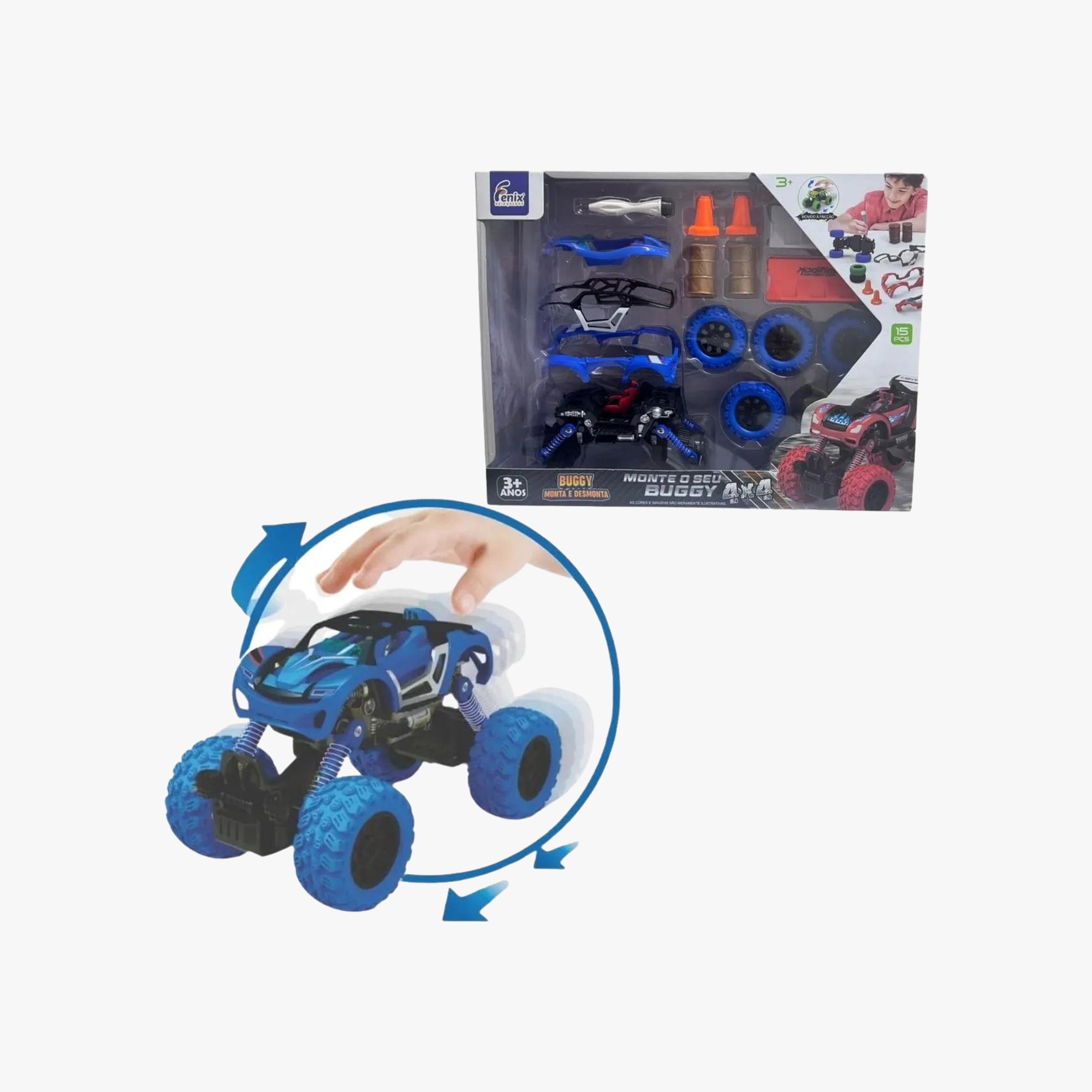 Brinquedo Infantil Monte o Seu Buggy Azul