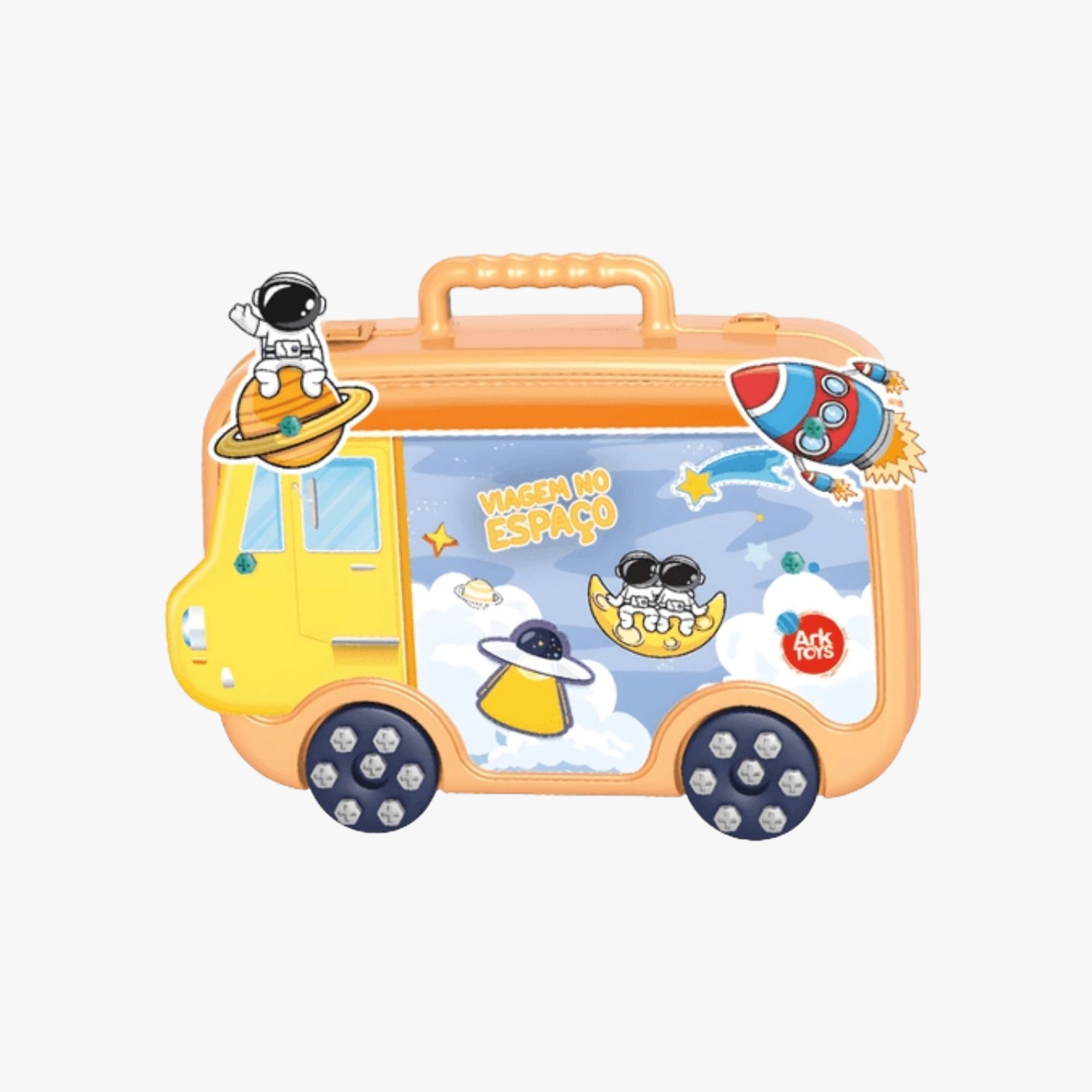 Brinquedo Infantil  Maleta 2 em 1 Viagem no Espaço 224 Peças